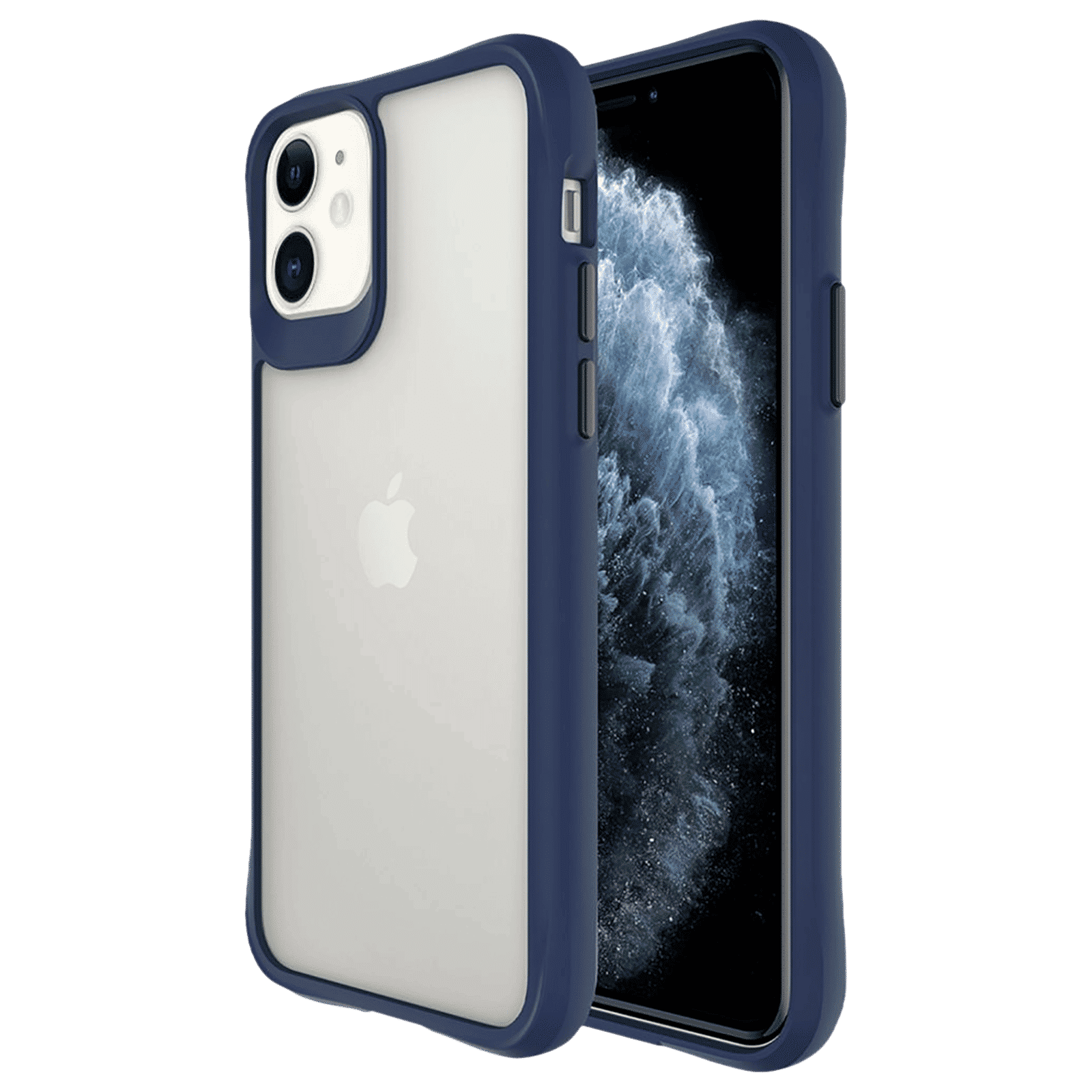 stuffcool Aktion TPU Back Cover for Apple iPhone 13 (Shock Pocket Technology, Blue)_1