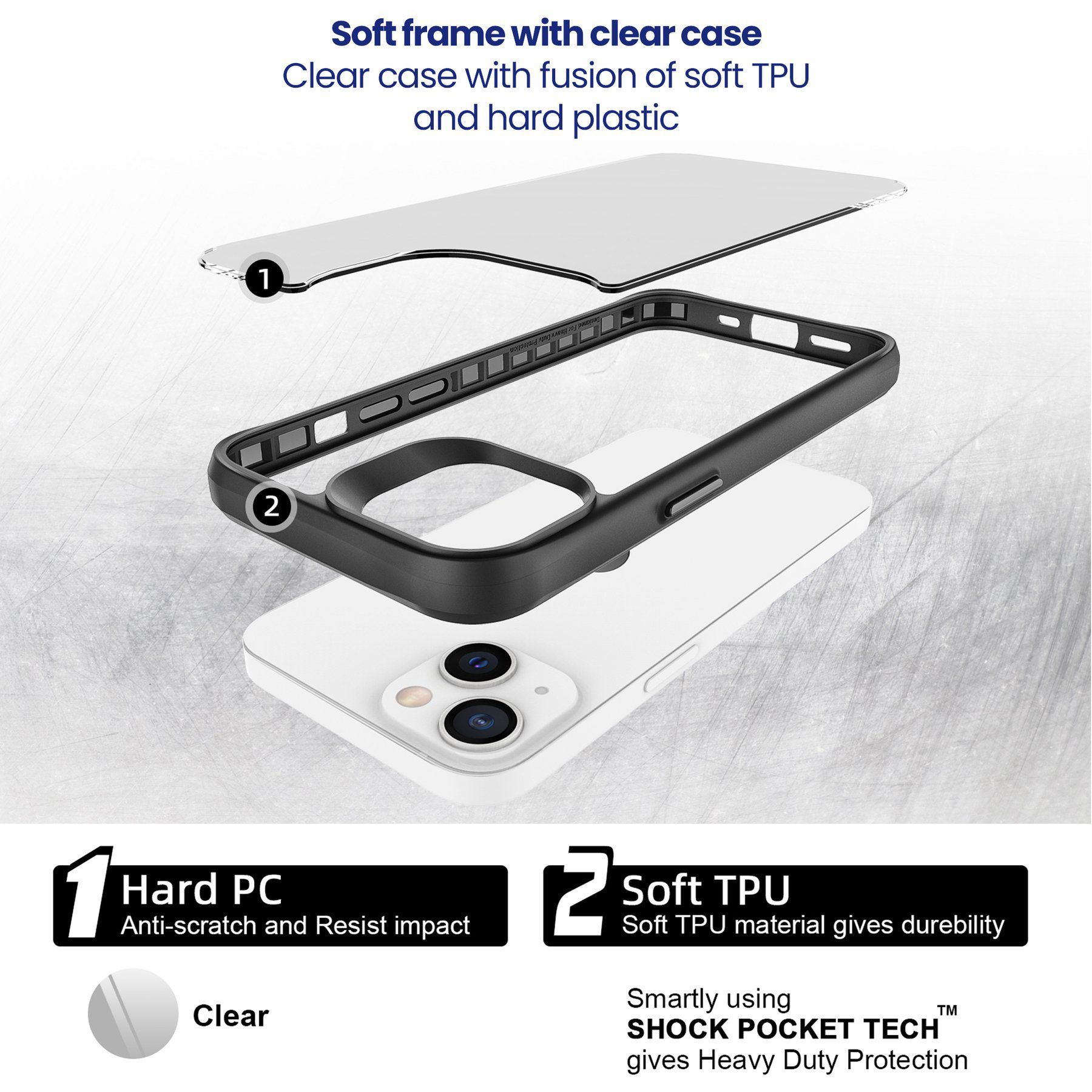 stuffcool Aktion TPU Back Cover for Apple iPhone 13 (Shock Pocket Technology, Black)_4