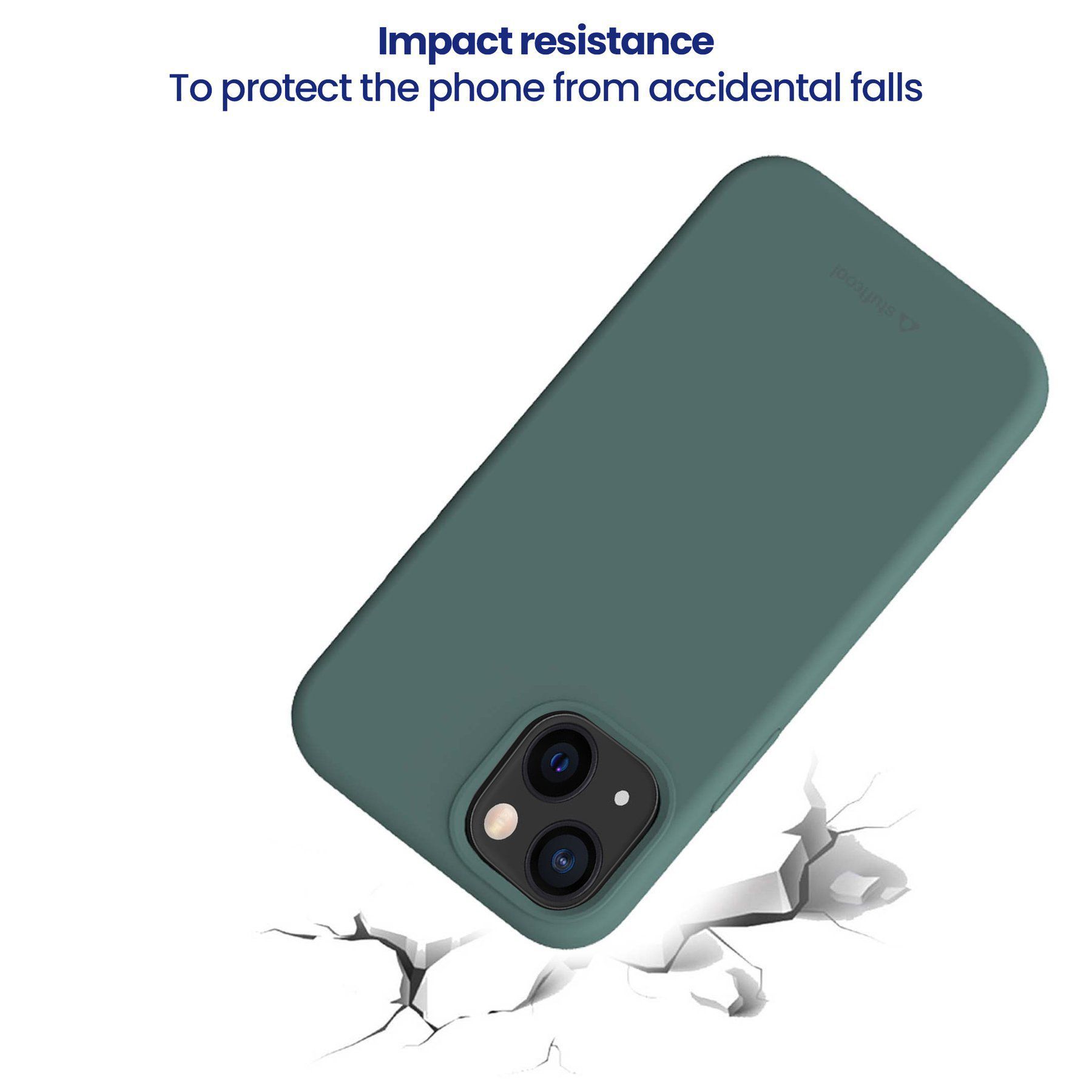 stuffcool Silo Soft and Smooth Rubber Back Cover for Apple iPhone 13 (Camera Protection, Green) stuffcool Silo Soft and Smooth Rubber Back Cover for Apple iPhone 13 (Camera Protection, Green)_7