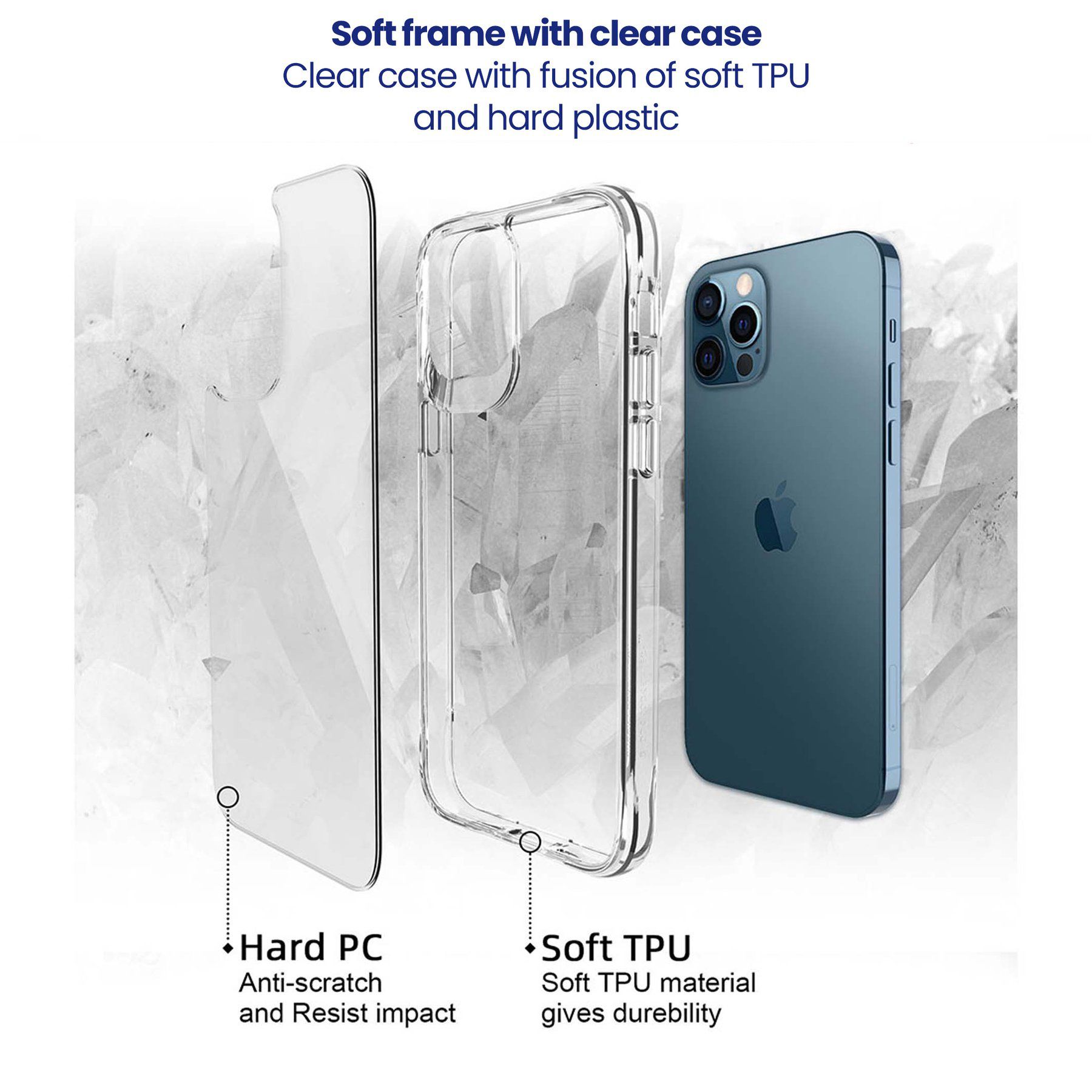 stuffcool Aktion TPU Back Cover for Apple iPhone 13 Pro Max (Shock Pocket Technology, Clear)_4