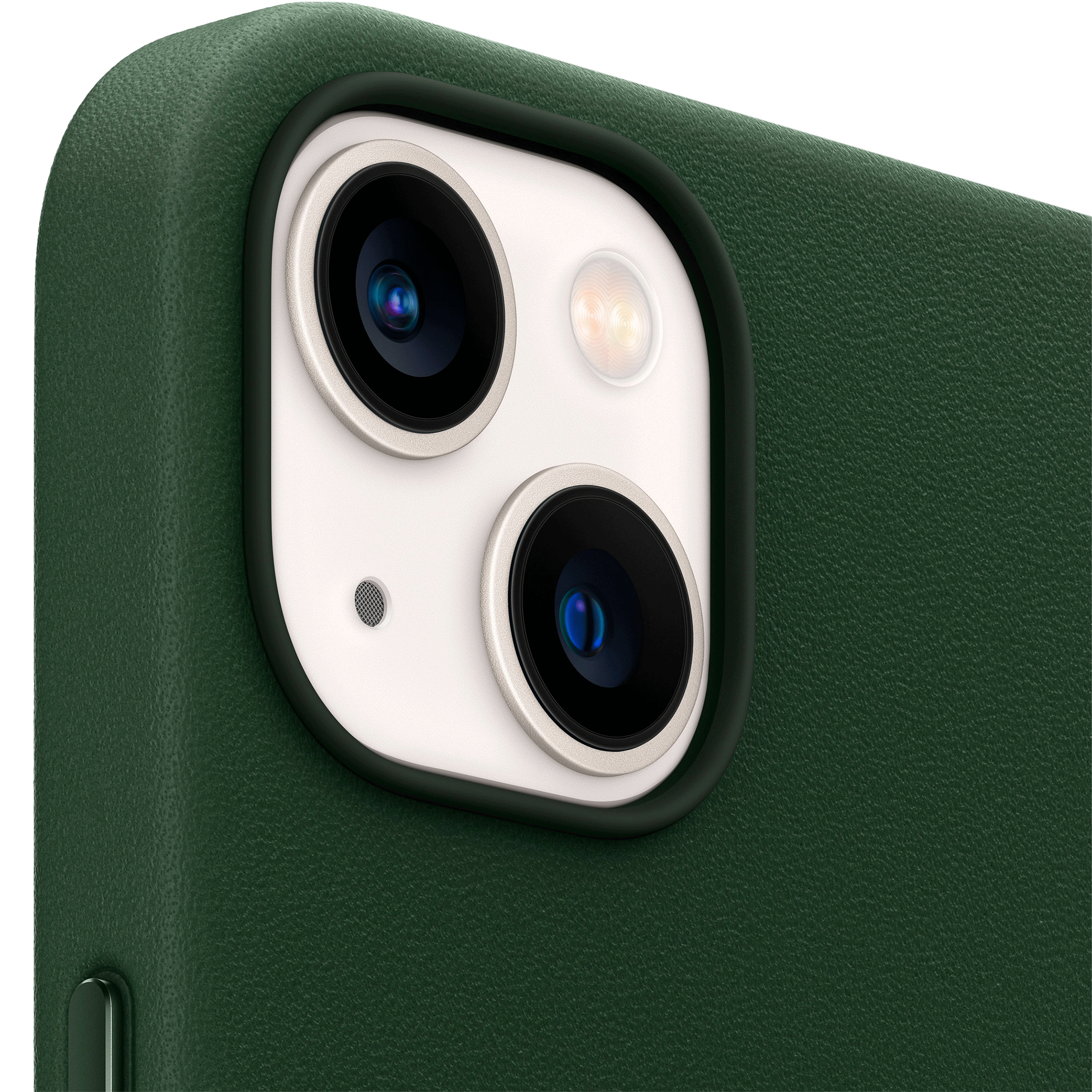 Apple Soft Leather Back Cover for Apple iPhone 13 Mini (Supports Wireless Charging, Sequoia Green)_3