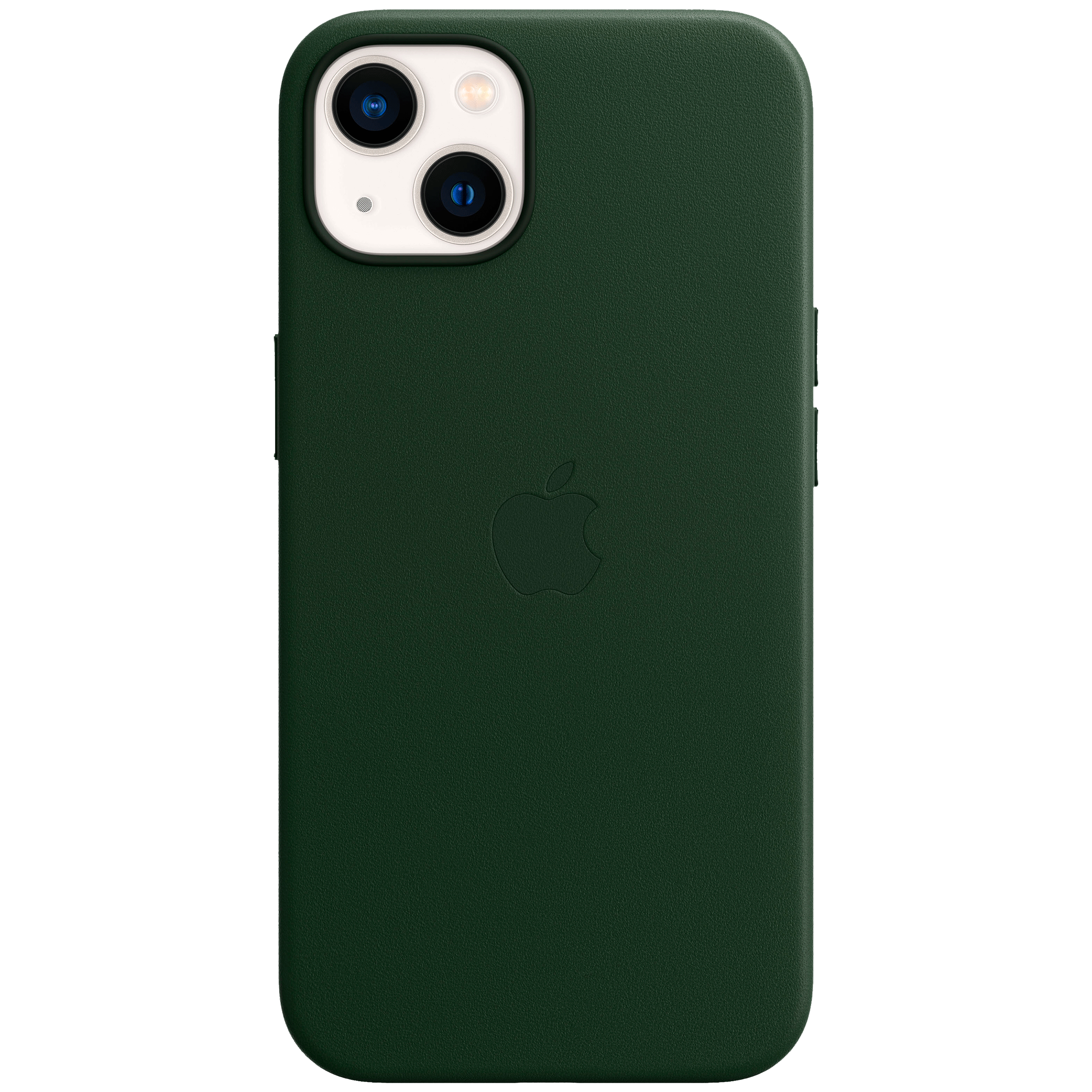 Apple Soft Leather Back Cover for Apple iPhone 13 (Supports Wireless Charging, Sequoia Green)_1