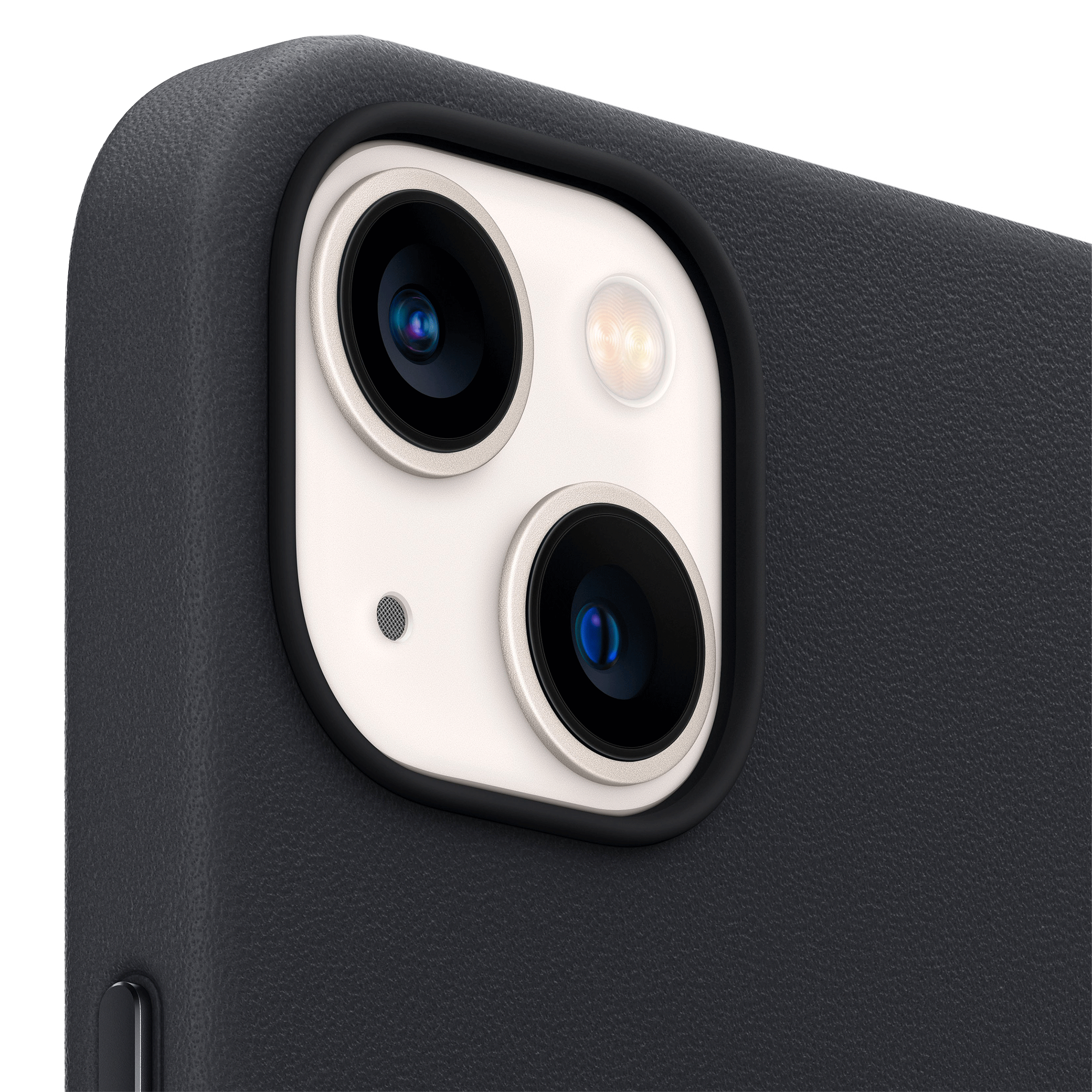 Apple Soft Leather Back Cover for Apple iPhone 13 (Supports Wireless Charging, Midnight)_7