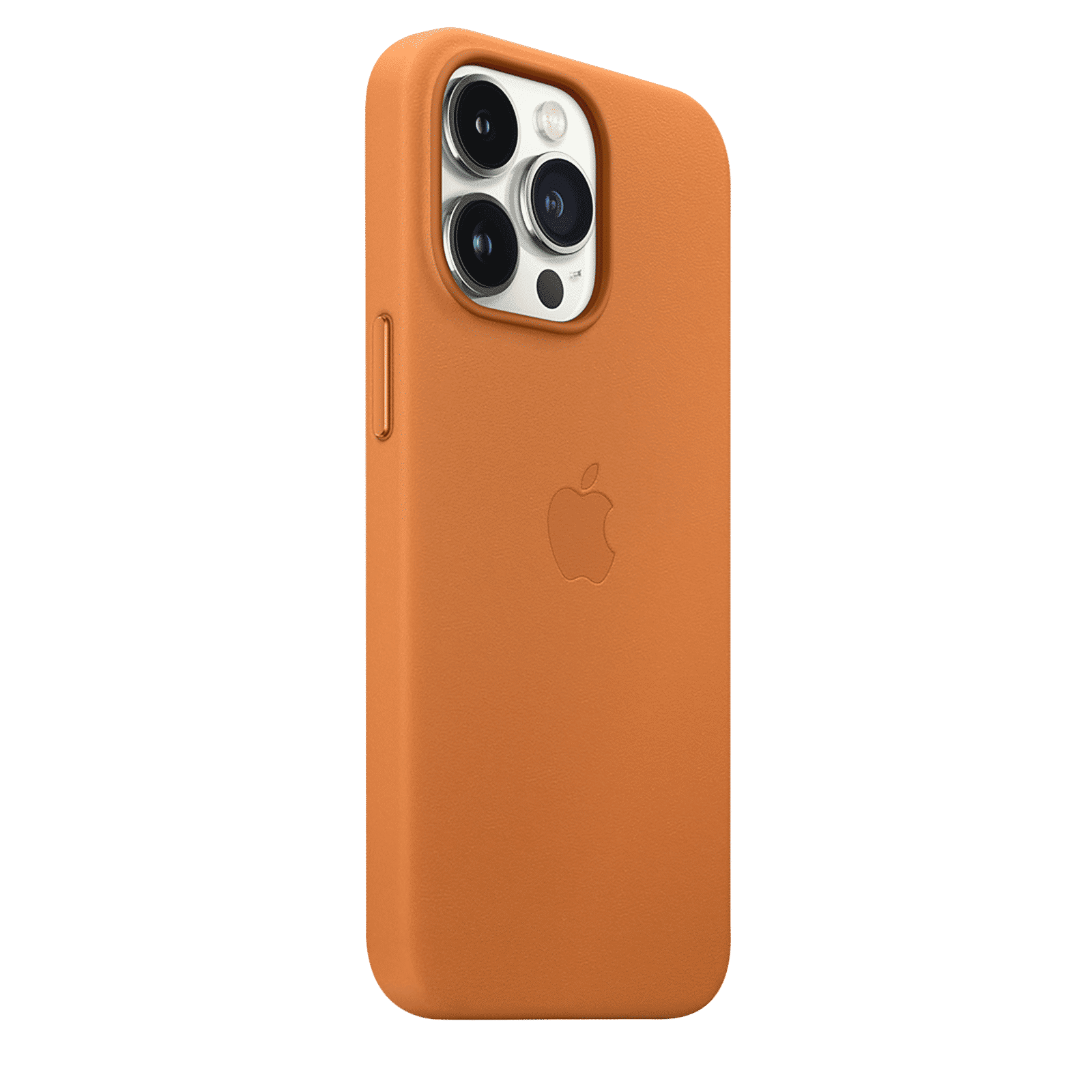 Apple Soft Leather Back Cover for Apple iPhone 13 Pro (Supports Wireless Charging, Golden Brown)_4