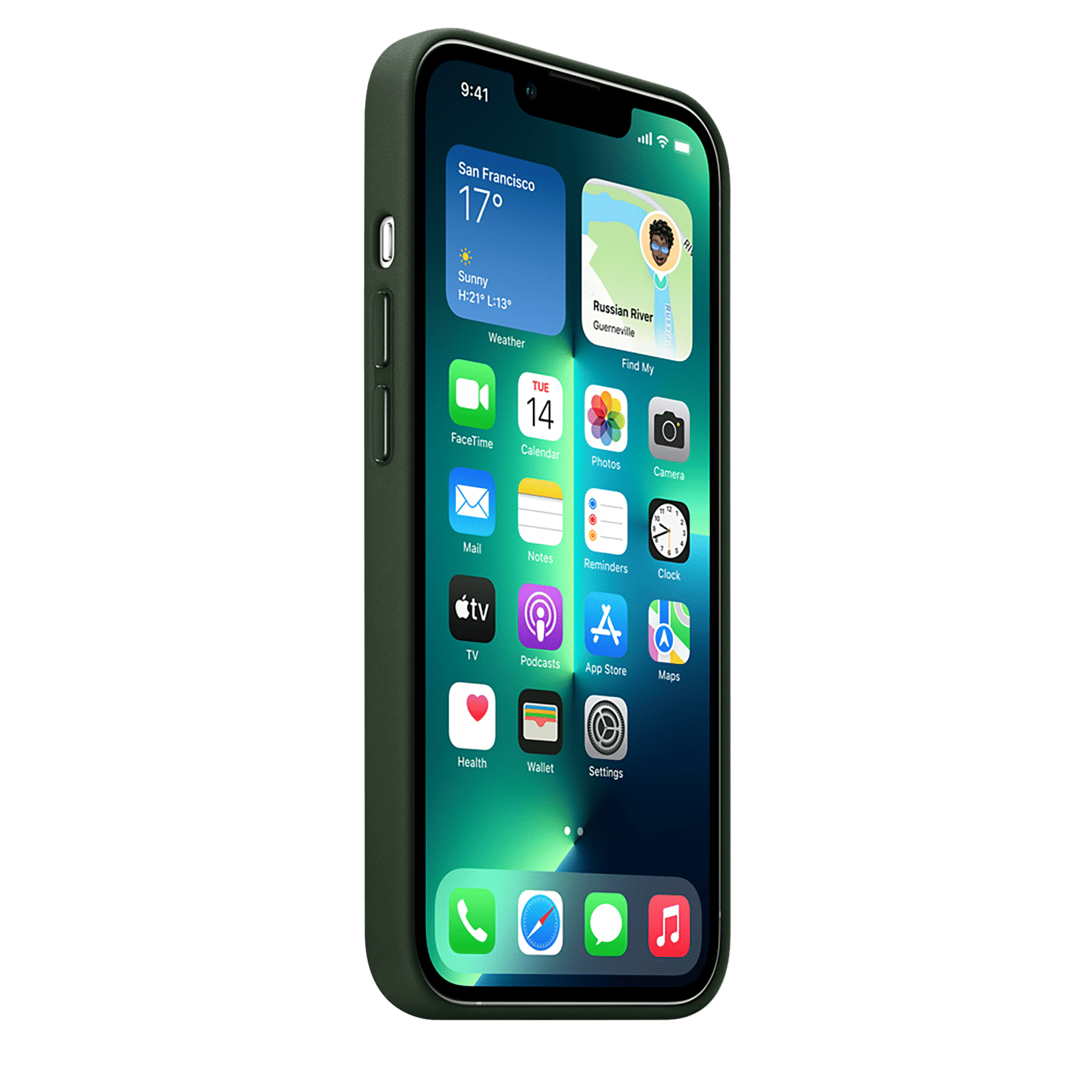 Apple Soft Leather Back Cover for Apple iPhone 13 Pro (Supports Wireless Charging, Sequoia Green) Apple Soft Leather Back Cover for Apple iPhone 13 Pro (Supports Wireless Charging, Sequoia Green)_4