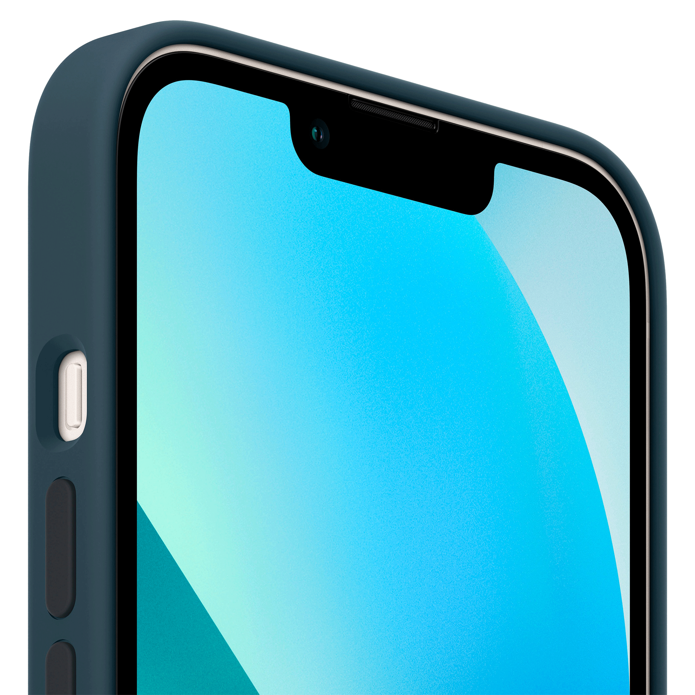 Apple Soft Silicone Back Cover for Apple iPhone 13 Mini (Supports Wireless Charging, Abyss Blue)_3