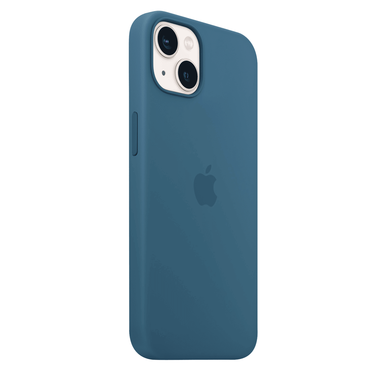 Apple Soft Silicone Back Cover for Apple iPhone 13 (Supports Wireless Charging, Blue Jay)_2