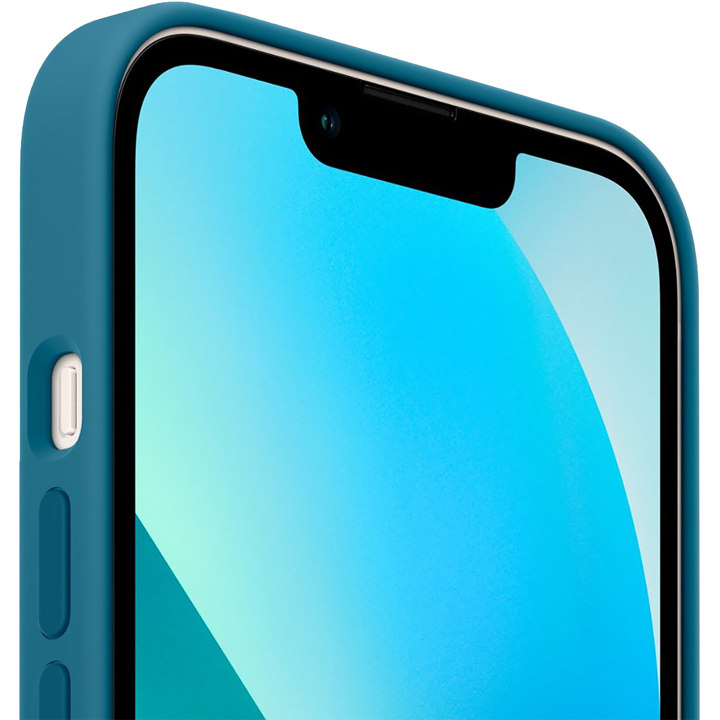 Apple Soft Silicone Back Cover for Apple iPhone 13 (Supports Wireless Charging, Blue Jay)_4