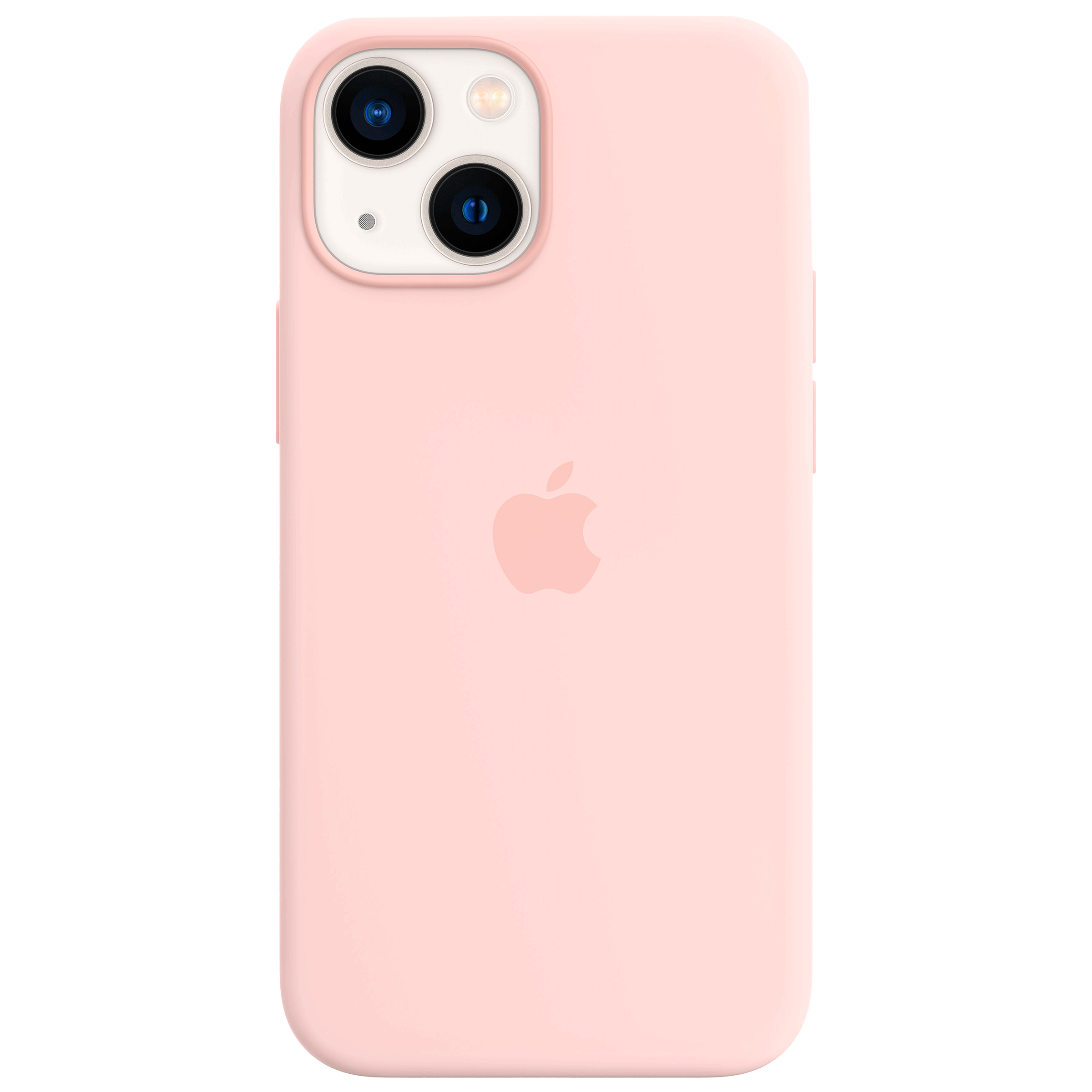 Apple Soft Silicone Back Cover for Apple iPhone 13 (Supports Wireless Charging, Chalk Pink)_1