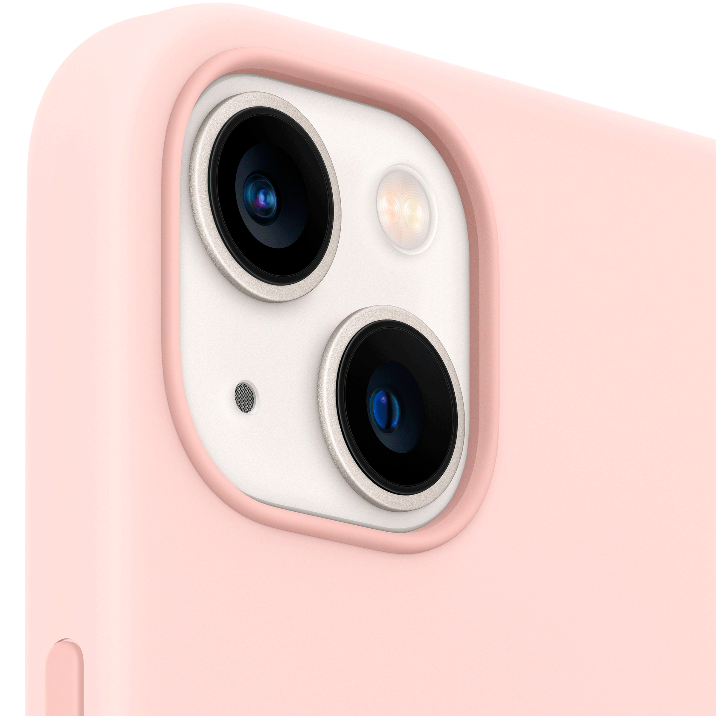 Apple Soft Silicone Back Cover for Apple iPhone 13 (Supports Wireless Charging, Chalk Pink)_5