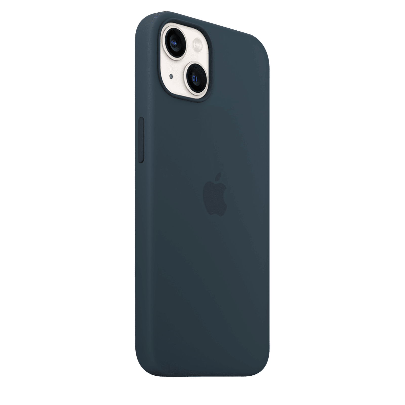 Apple Soft Silicone Back Cover for Apple iPhone 13 (Supports Wireless Charging, Abyss Blue)_4