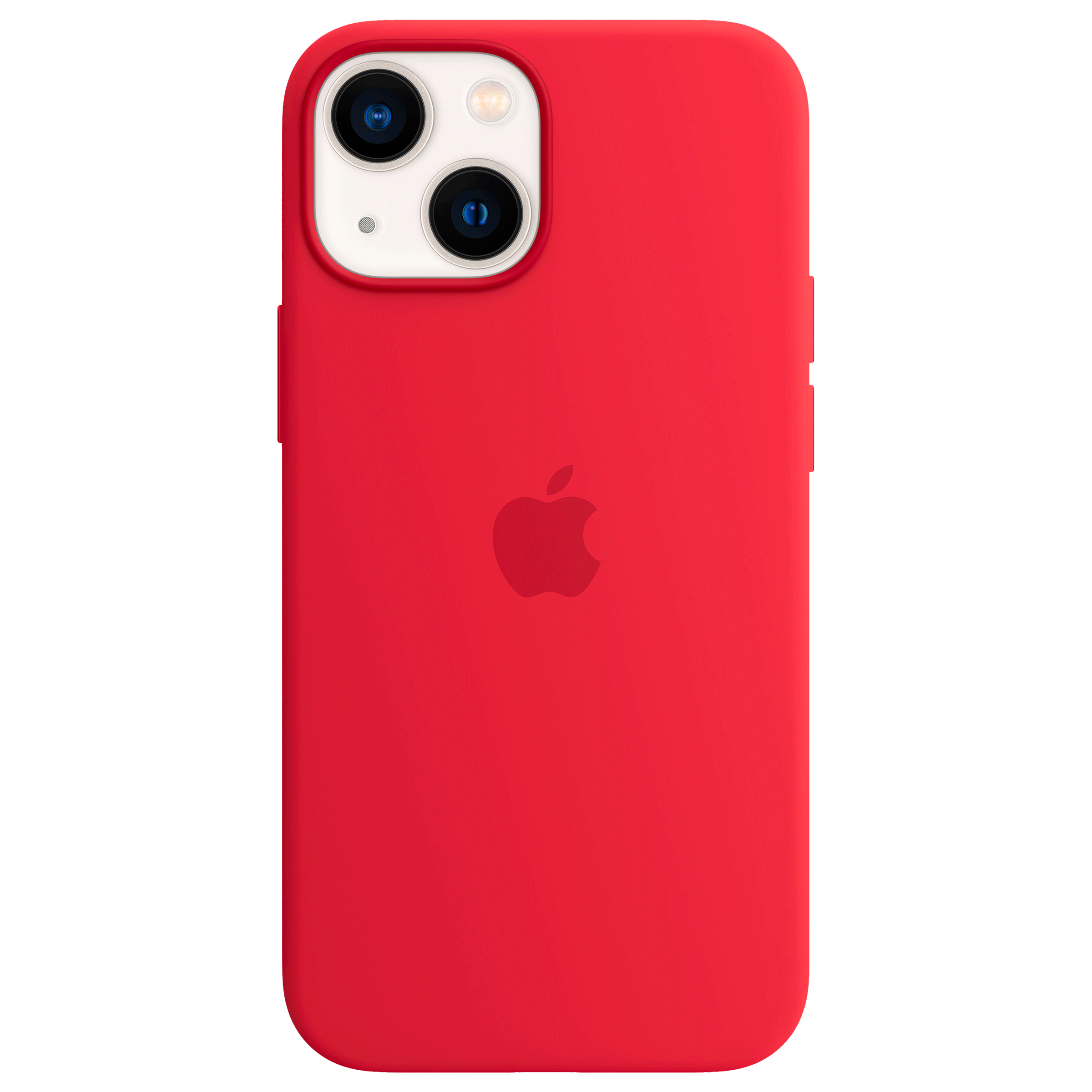 Apple Soft Silicone Back Cover for Apple iPhone 13 (Supports Wireless Charging, (Product) Red)_1