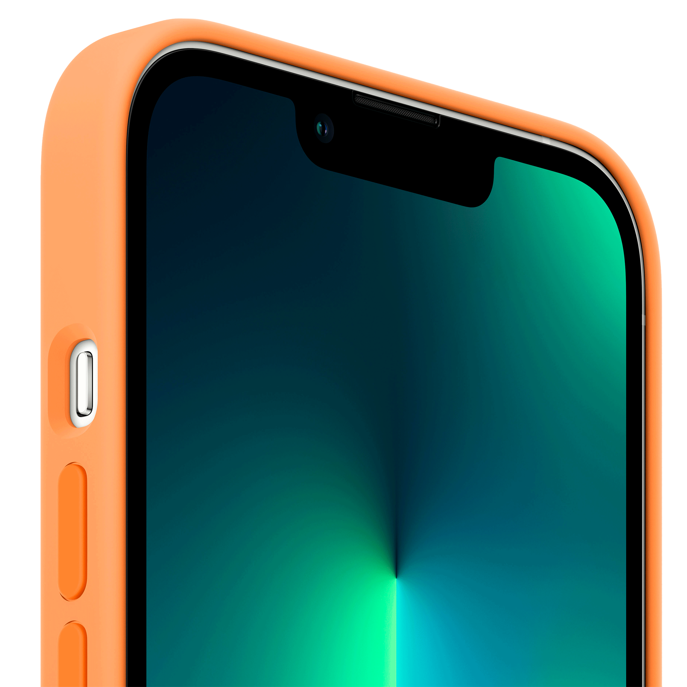 Apple Soft Silicone Back Cover for Apple iPhone 13 Pro (Supports Wireless Charging, Marigold)_5