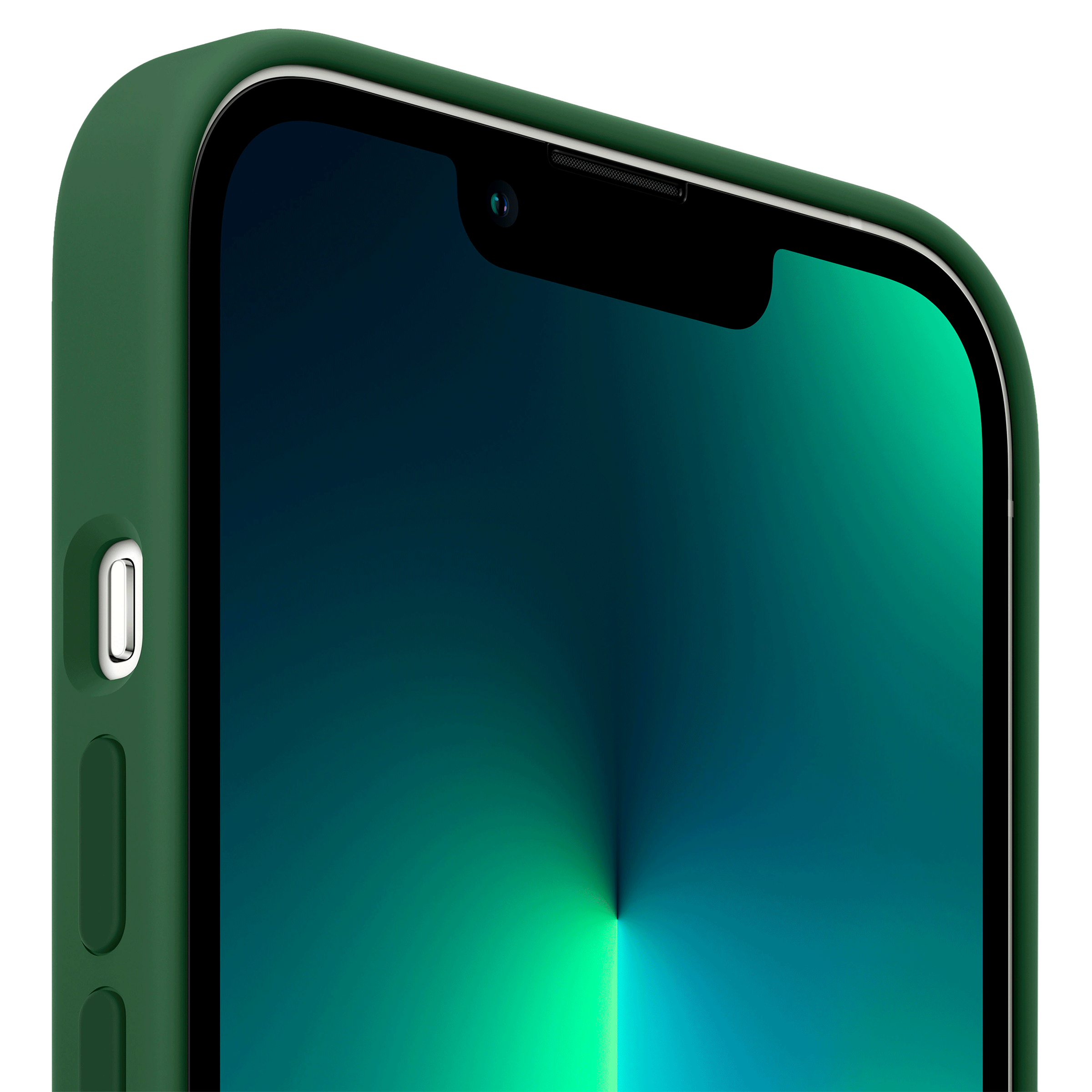 Apple Soft Silicone Back Cover for Apple iPhone 13 Pro (Supports Wireless Charging, Clover)_4