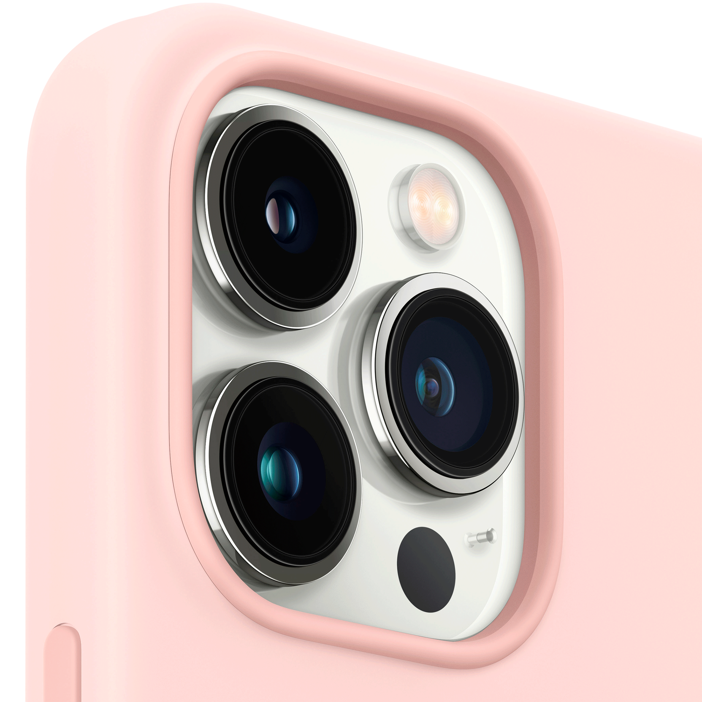 Apple Soft Silicone Back Cover for Apple iPhone 13 Pro (Supports Wireless Charging, Chalk Pink)_7