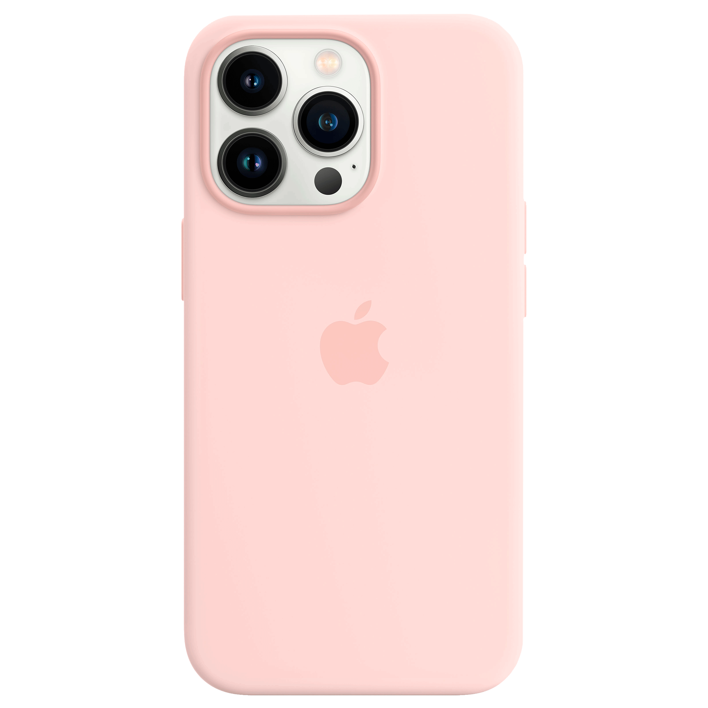 Apple Soft Silicone Back Cover for Apple iPhone 13 Pro Max (Supports Wireless Charging, Chalk Pink)_1