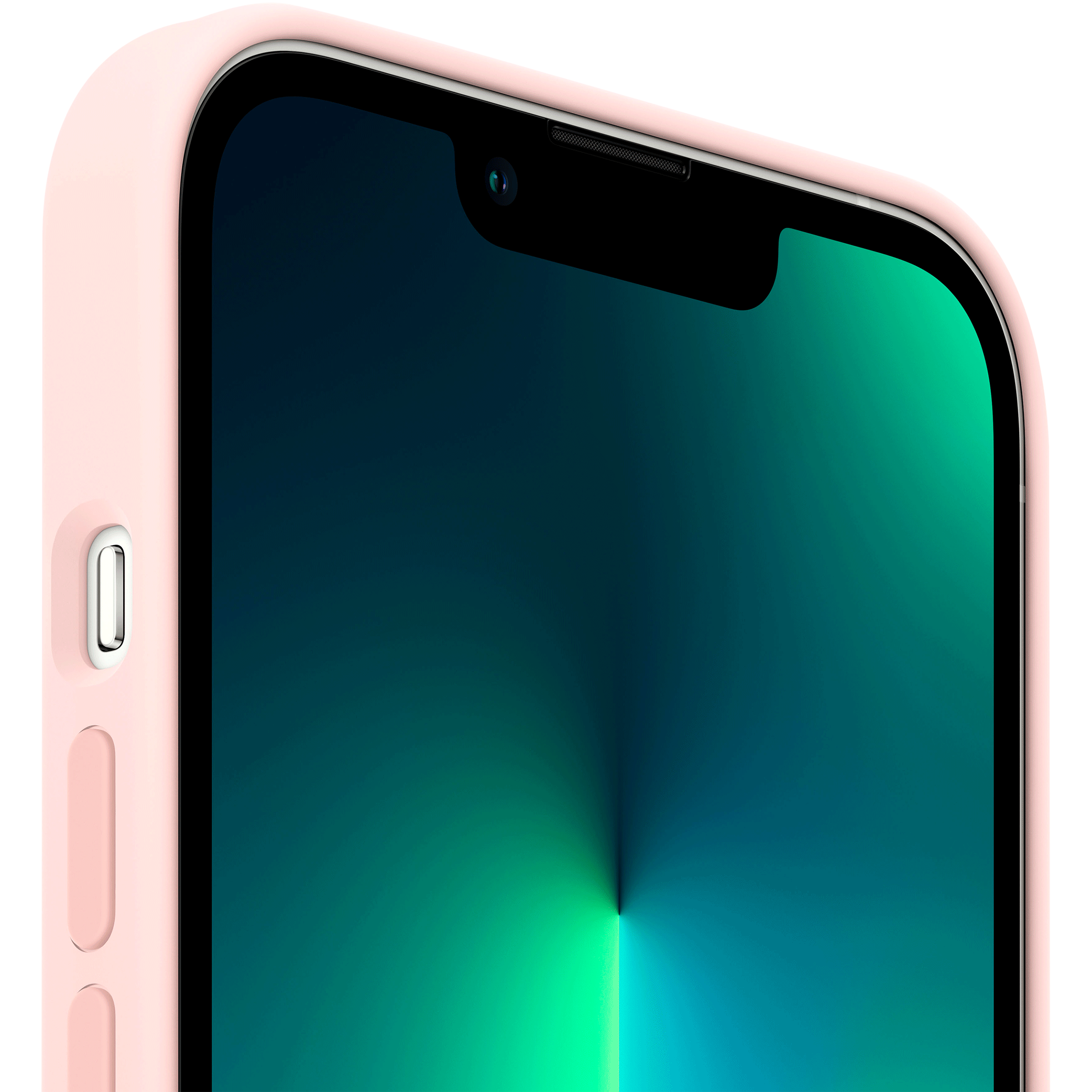 Apple Soft Silicone Back Cover for Apple iPhone 13 Pro Max (Supports Wireless Charging, Chalk Pink)_5