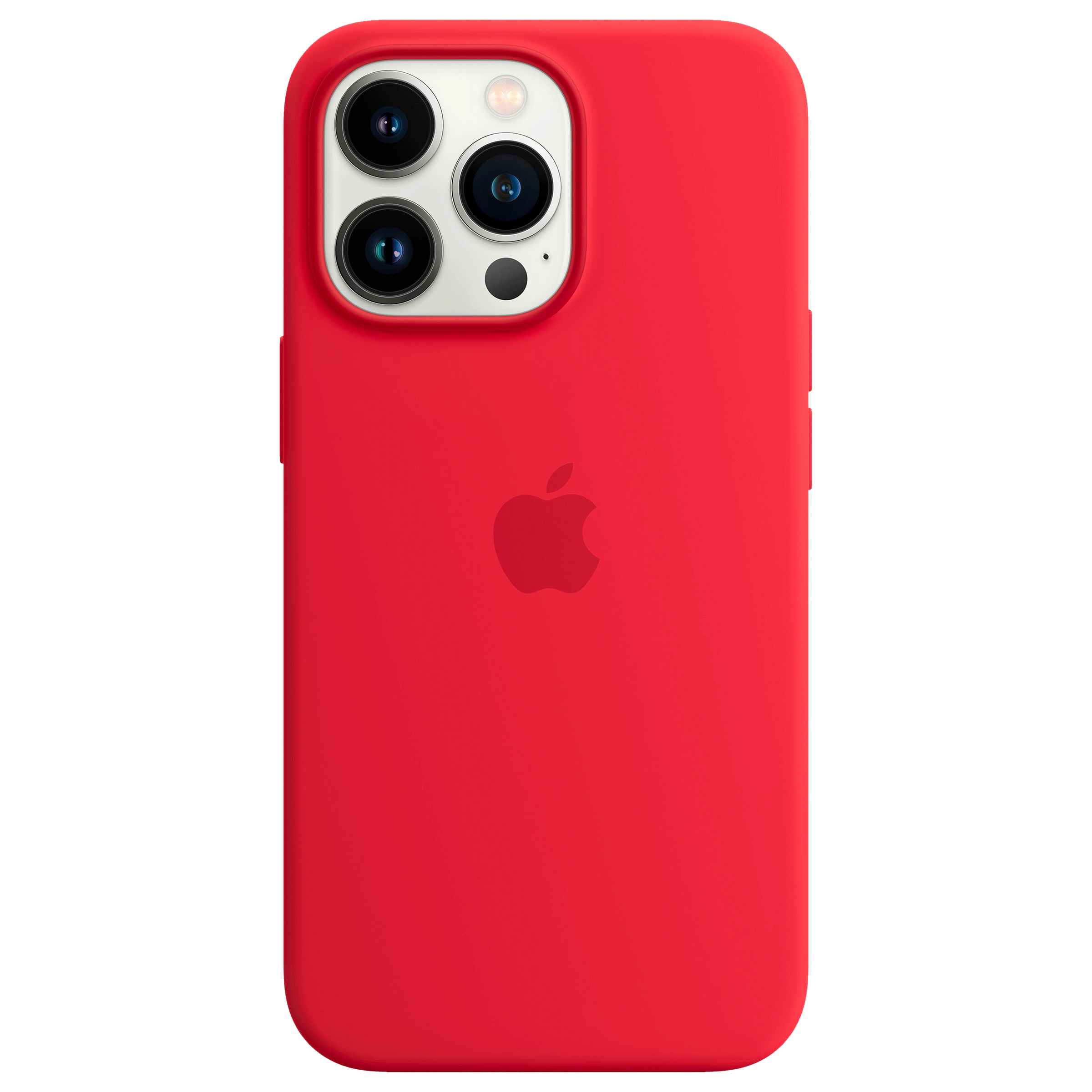 Apple Soft Silicone Back Cover for Apple iPhone 13 Pro Max (Supports Wireless Charging, (Product) Red)_1