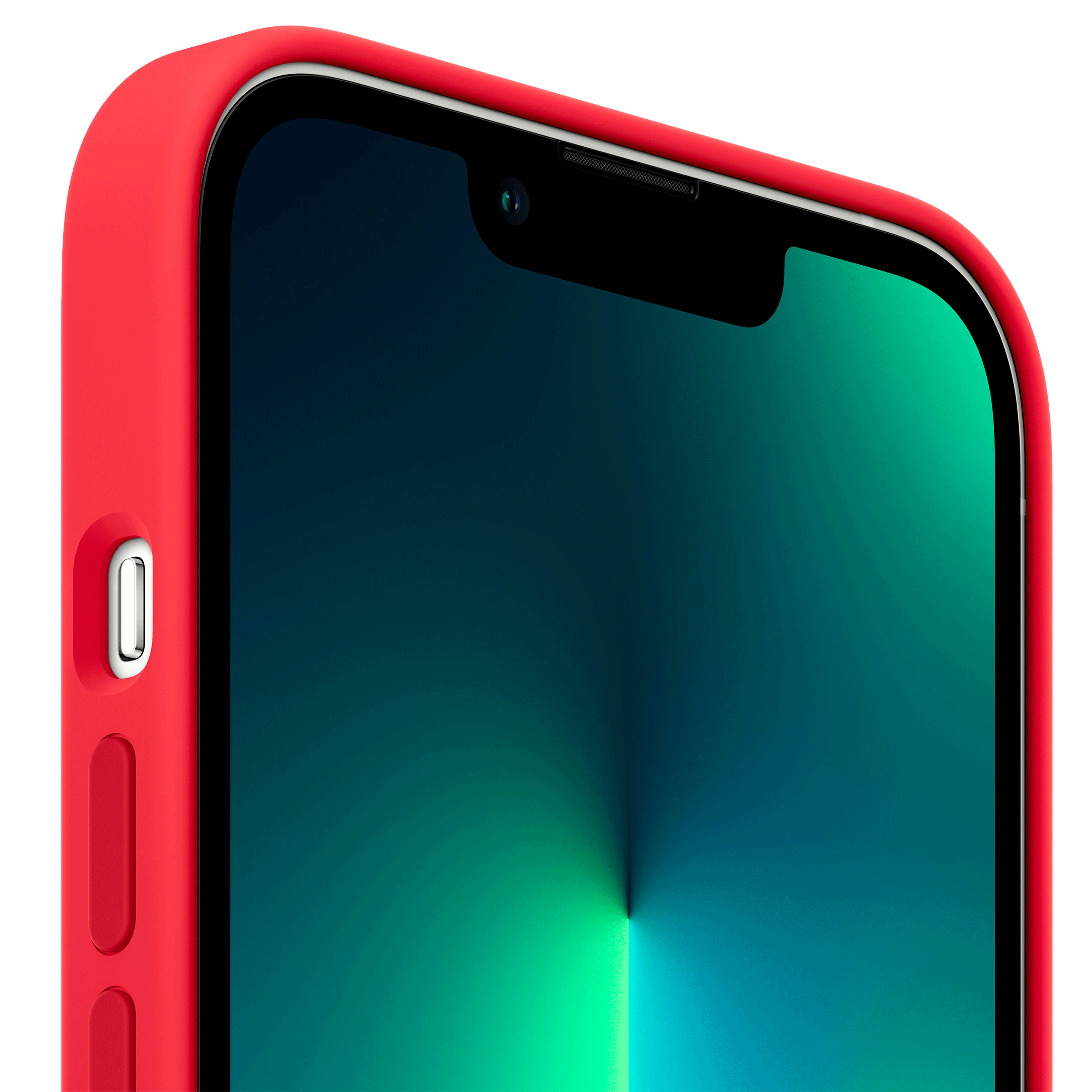 Apple Soft Silicone Back Cover for Apple iPhone 13 Pro Max (Supports Wireless Charging, (Product) Red)_4