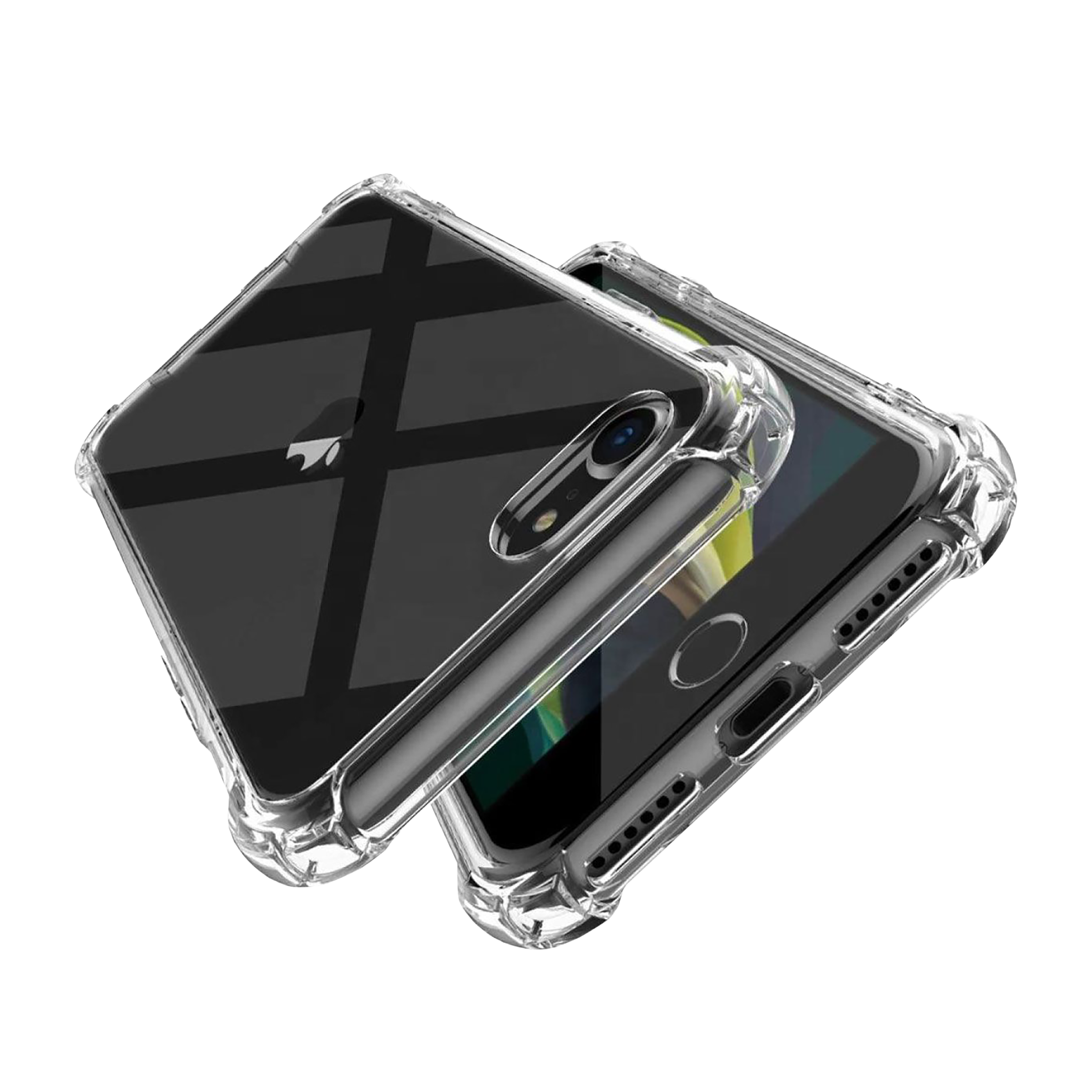 ESSE Screen Protector & TPU Back Cover Combo for Apple iPhone SE 2 (Drop Protection, Clear)_7