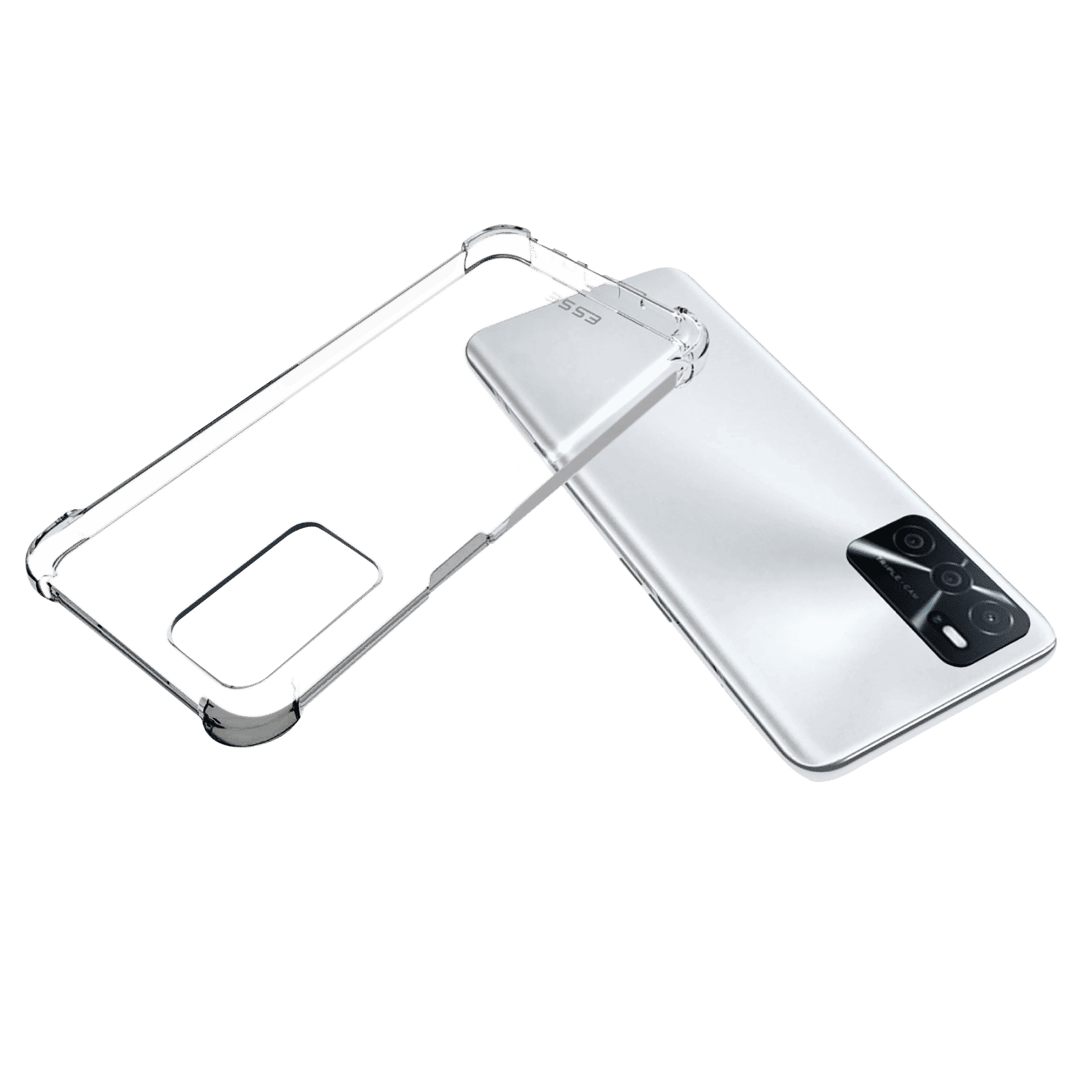 ESSE Screen Protector & TPU Back Cover Combo for OPPO A16 (Drop Protection, Clear)_10