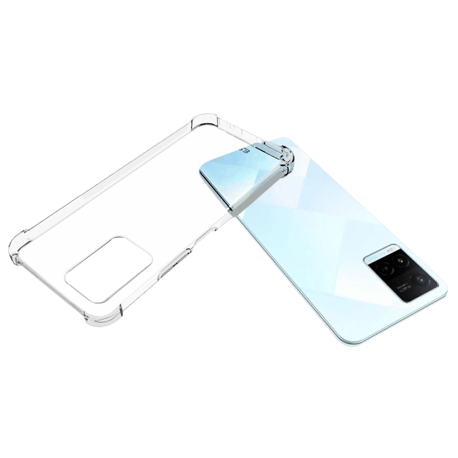 ESSE Screen Protector & TPU Back Cover Combo for vivo Y21 (Drop Protection, Clear)_2