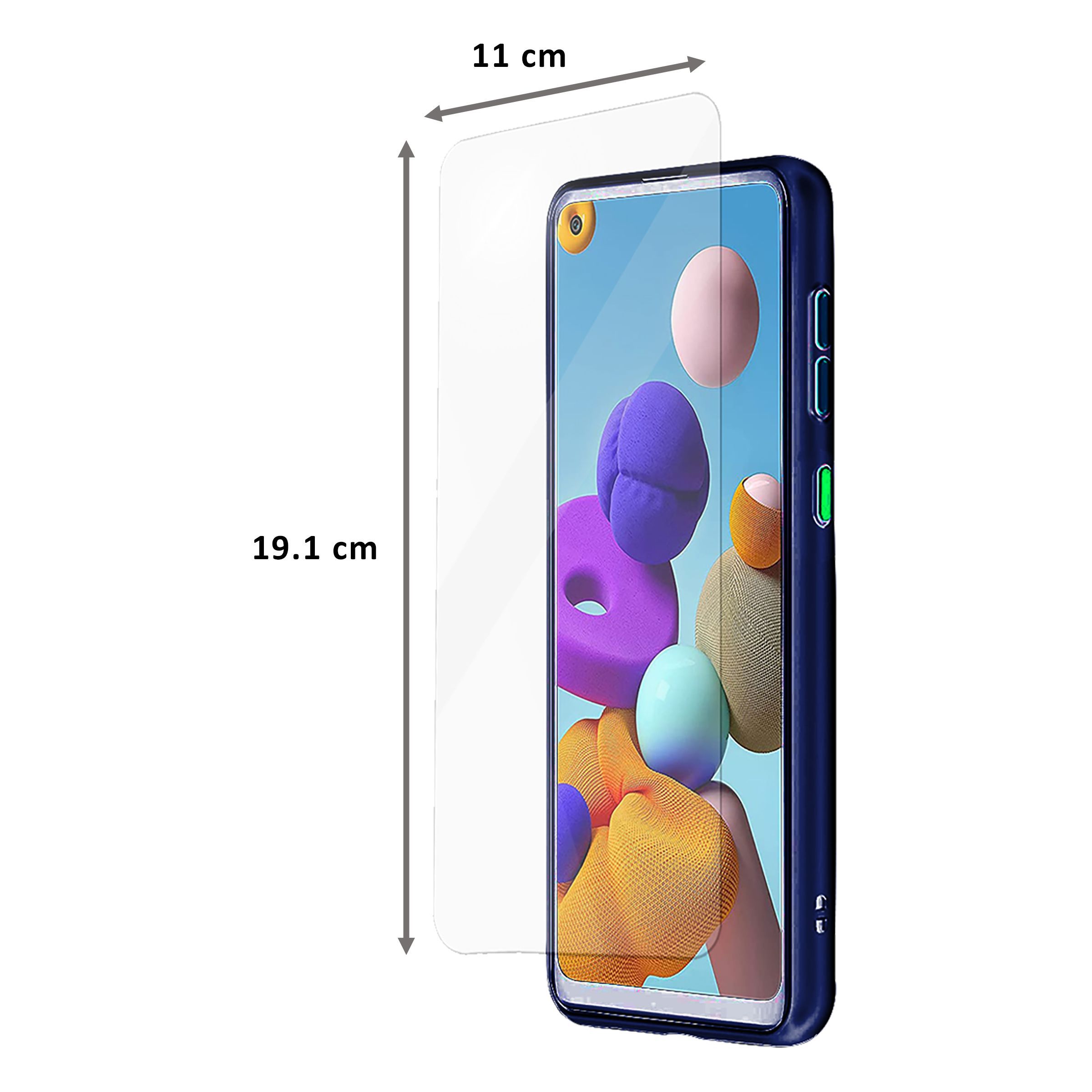 ARROW Duplex Series Polycarbonate Back Cover for Samsung A21S (Camera Protection, Blue)_2