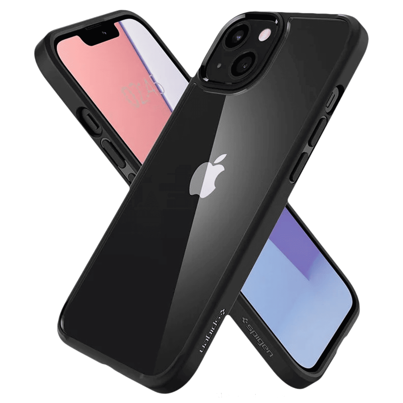 spigen Crystal Hybrid Polycarbonate and TPU Back Cover for Apple iPhone 13 mini (Air Cushion Technology, Matte Black)_7