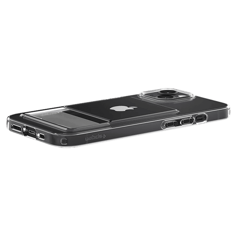 spigen Crystal Slot TPU Back Cover for Apple iPhone 13 Mini (Air Cushion Technology, Crystal Clear)_9