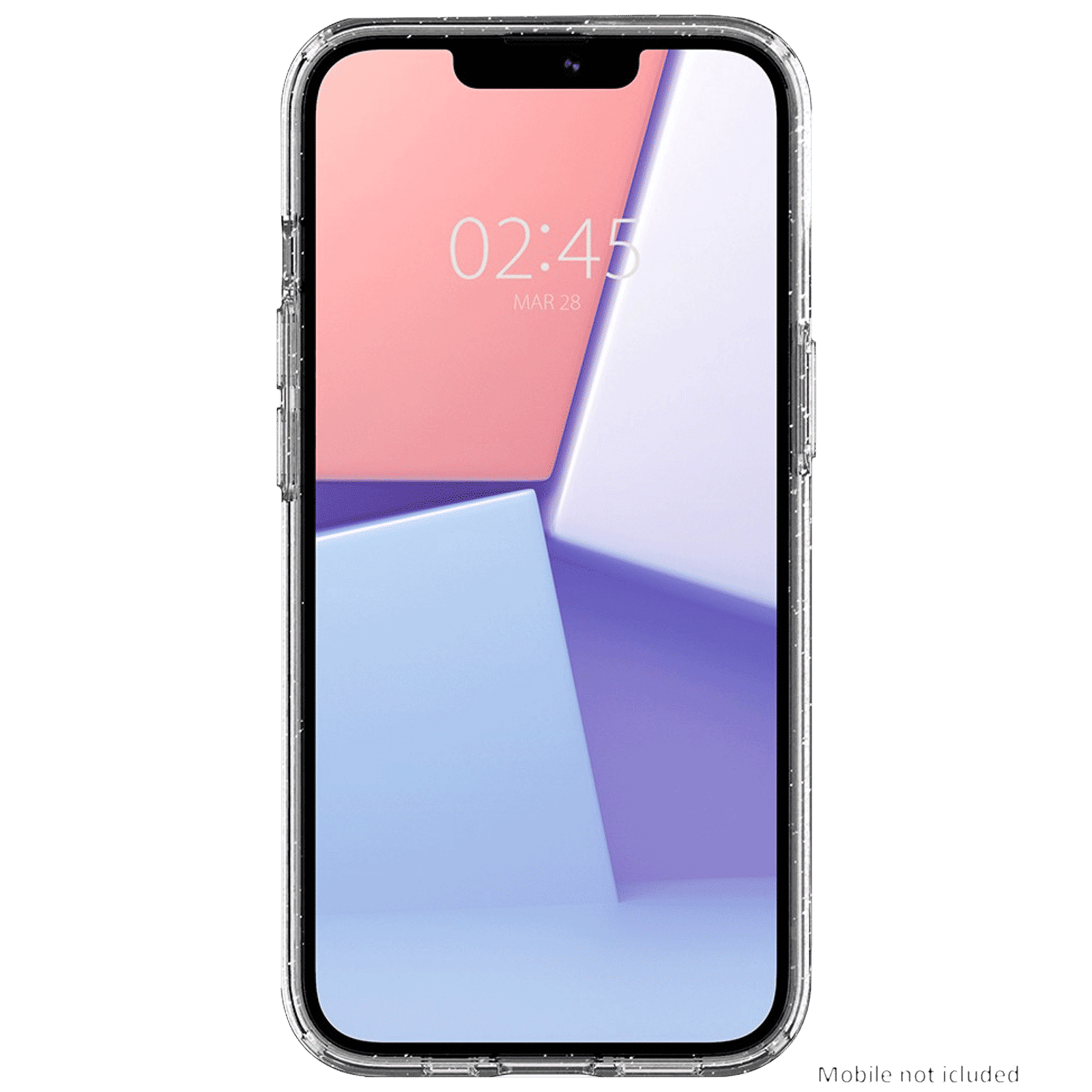 spigen Liquid Crystal Glitter TPU Back Cover for Apple iPhone 13 Mini (Wireless Charging Compatible, Crystal Quartz)_3