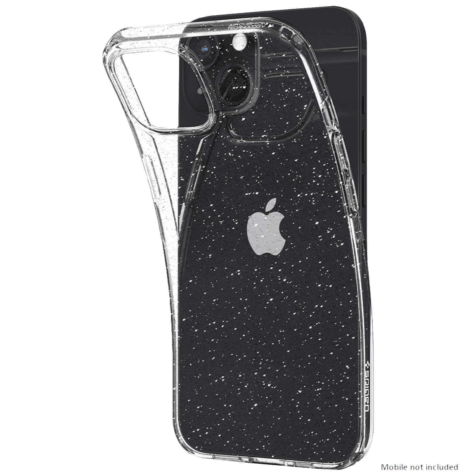 spigen Liquid Crystal Glitter TPU Back Cover for Apple iPhone 13 Mini (Wireless Charging Compatible, Crystal Quartz)_5
