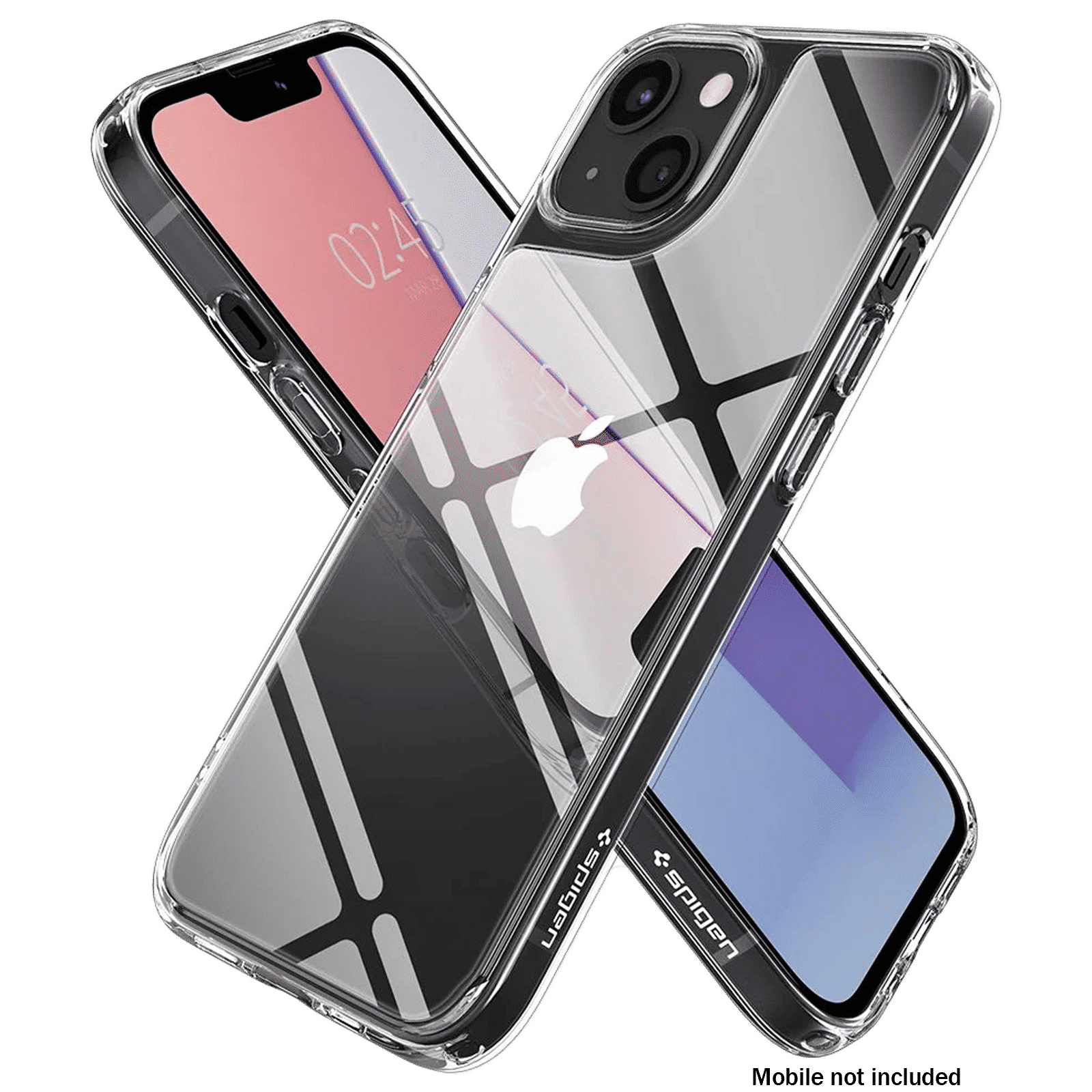 spigen Quartz Hybrid Glass and TPU Back Case For iPhone 13 mini (9H Hardness, ACS03325, Transparent)_5