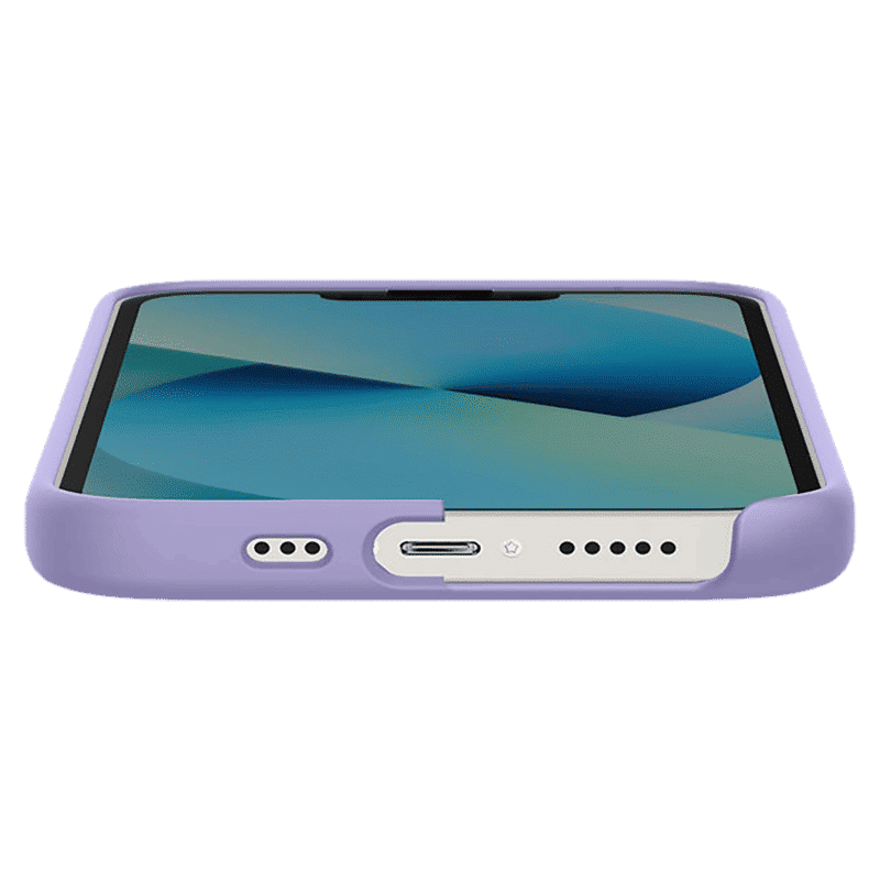 spigen Fit Silicone Back Cover for Apple iPhone 13 mini (Soft Microfiber Lining, Iris Purple)_9