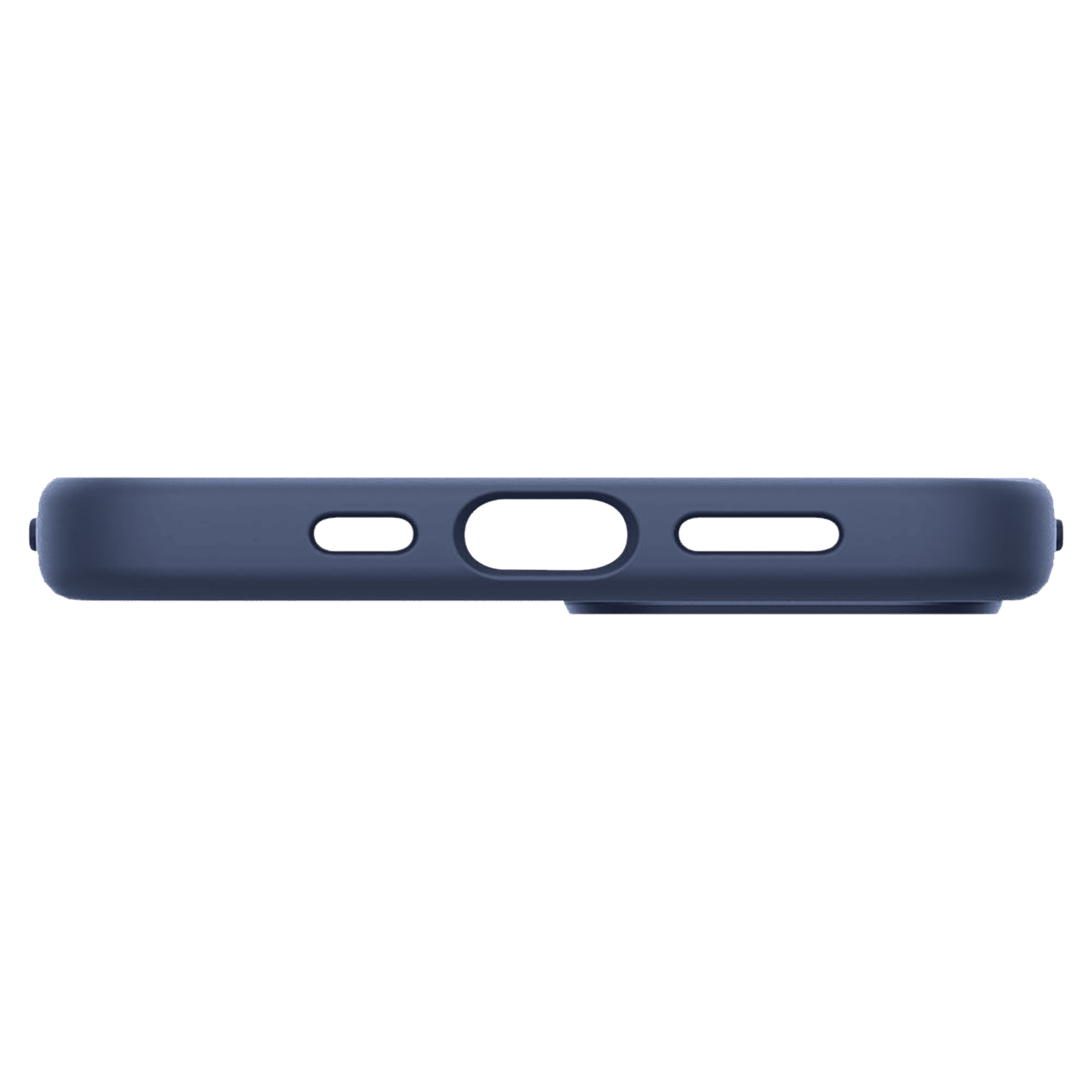 spigen Silicone Fit Soft Silicone Back Cover for Apple iPhone 13 Mini (Air Cushion Technology, Navy)_8
