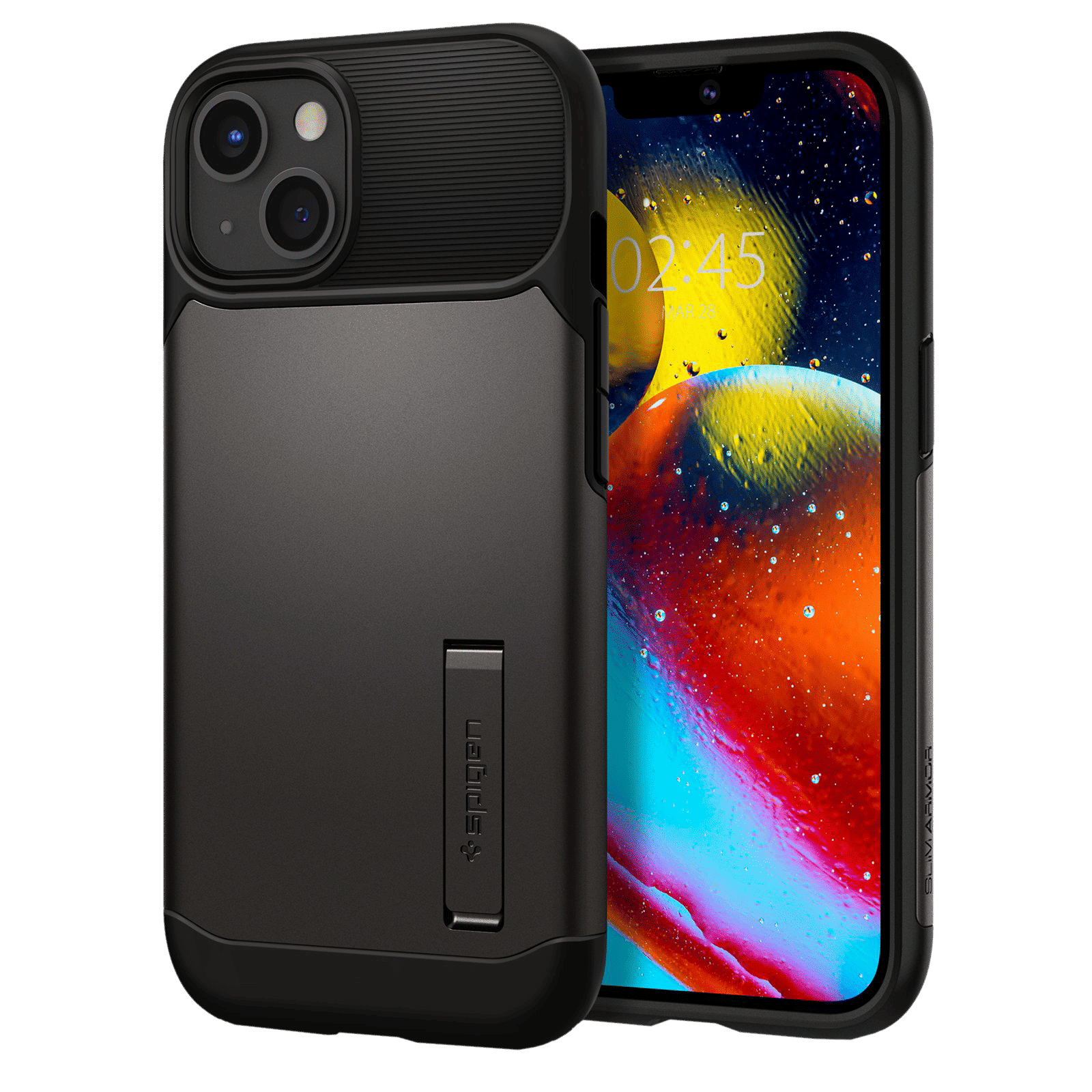 spigen Slim Armor TPU & PC Back Case For iPhone 13 Mini (ACS03354, Gunmetal)_1