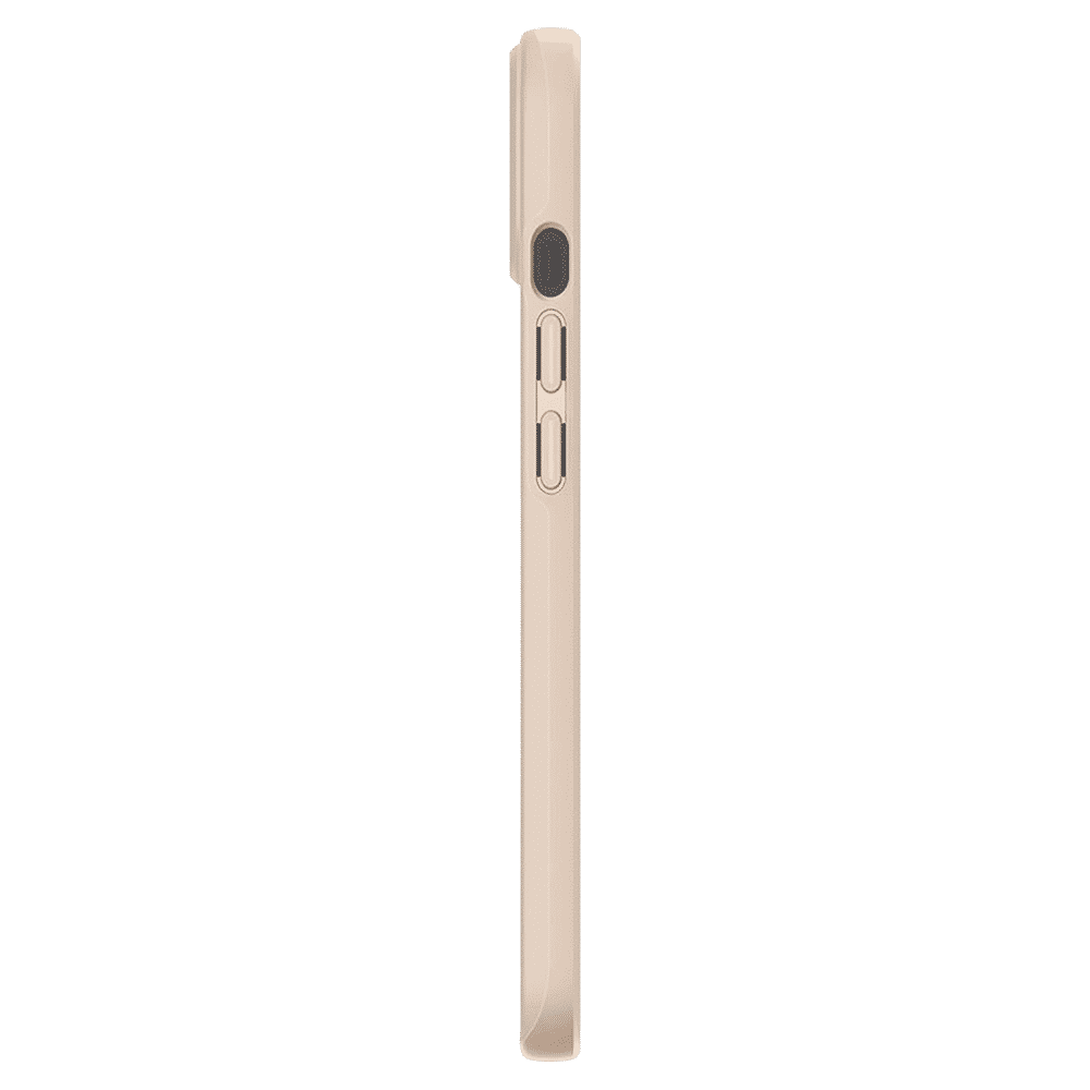 spigen Thin Fit TPU & Polycarbonate Back Cover for Apple iPhone 13 Mini (Wireless Charging Compatible, Sand Beige)_8