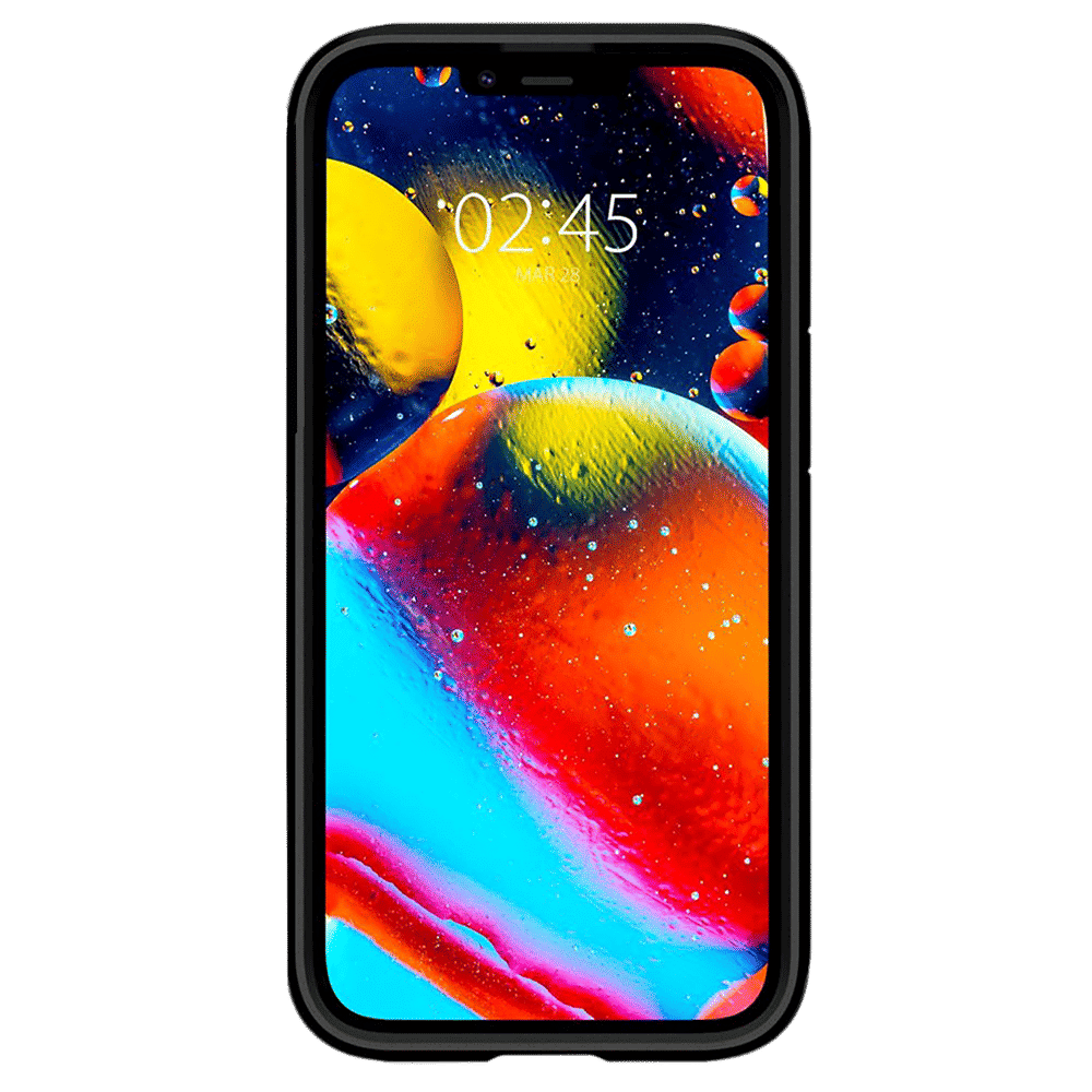 spigen Tough Armor TPU & Polycarbonate Back Case with Stand for Apple iPhone 13 Mini (Wireless Charging Compatible, Black)_3