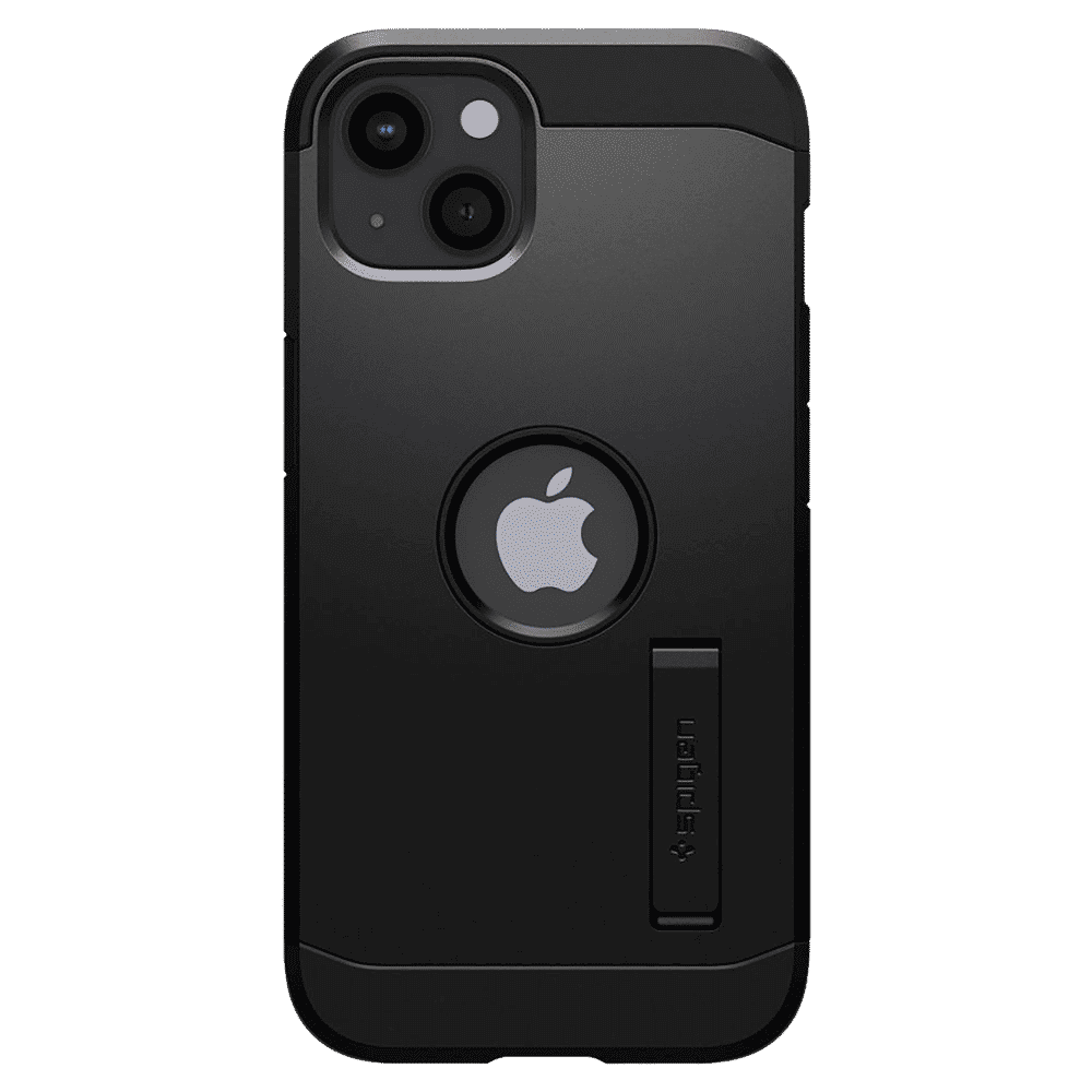 spigen Tough Armor TPU & Polycarbonate Back Case with Stand for Apple iPhone 13 Mini (Wireless Charging Compatible, Black)_4