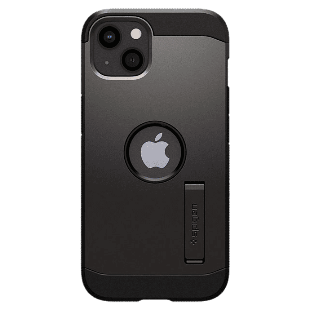 spigen Tough Armor TPU & Polycarbonate Back Case with Stand for Apple iPhone 13 Mini (Wireless Charging Compatible, Gunmetal)_12