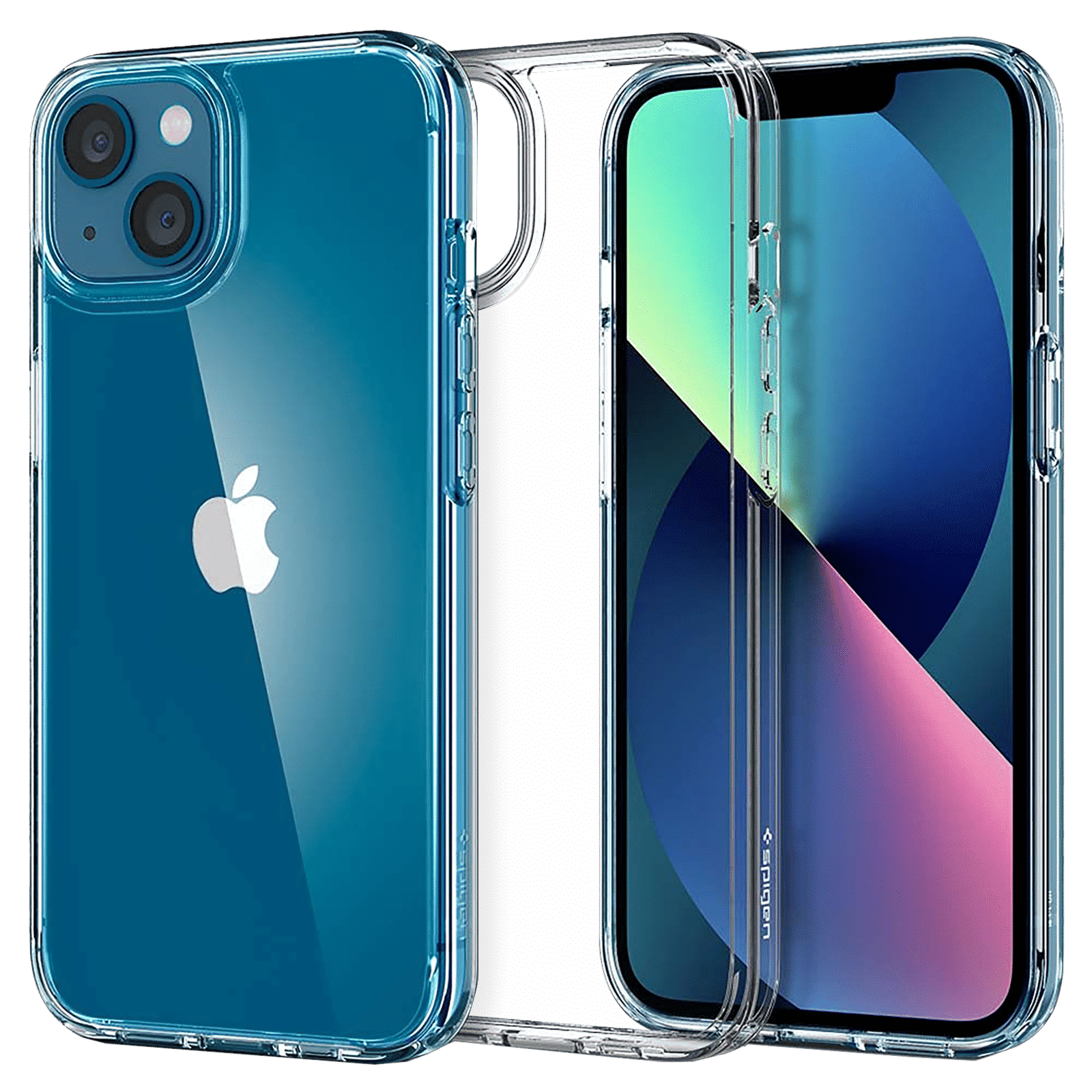 spigen Ultra Hybrid TPU Back Cover for Apple iPhone 13 Mini (Wireless Charging Compatible?, Crystal Clear)_1