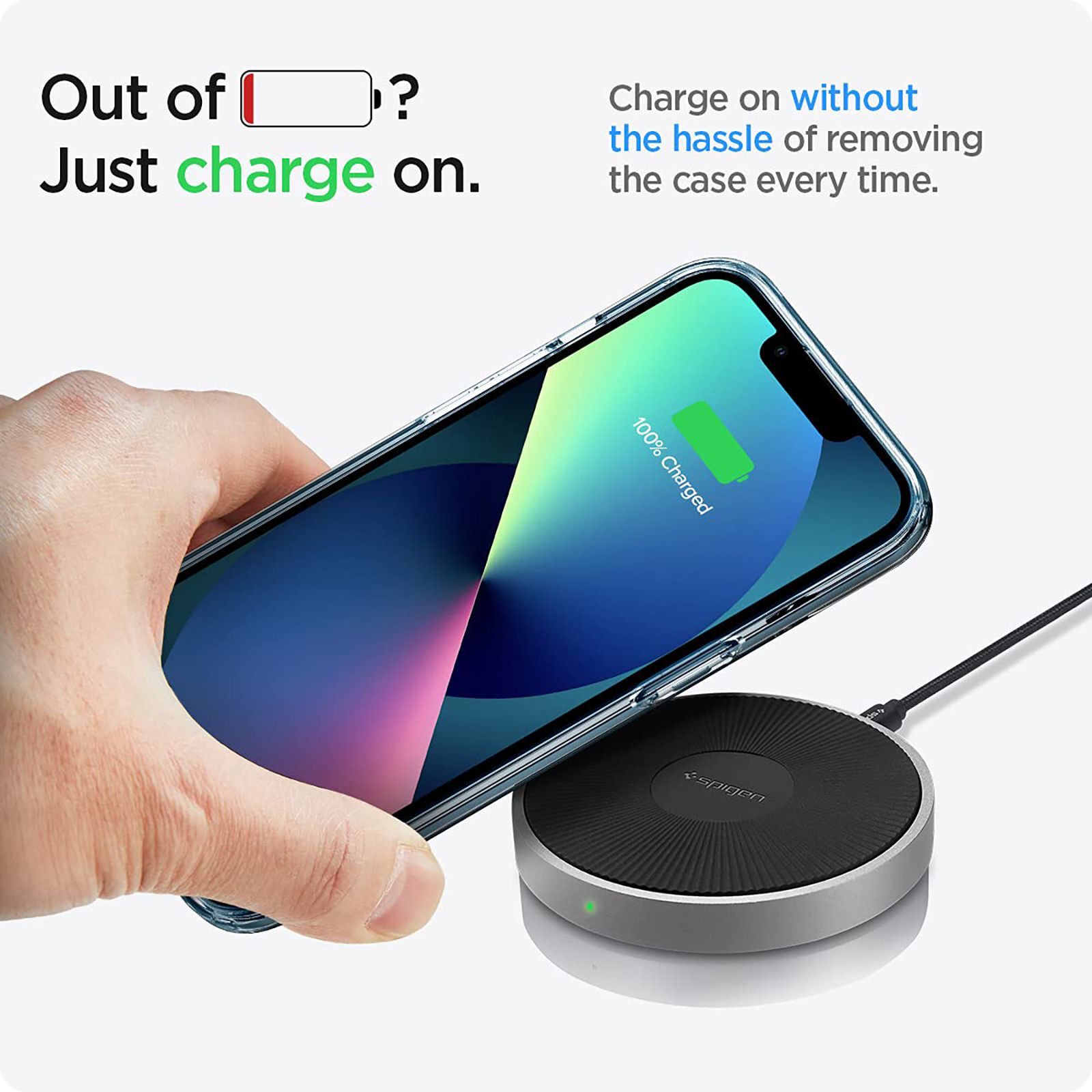 spigen Ultra Hybrid TPU Back Cover for Apple iPhone 13 Mini (Wireless Charging Compatible?, Crystal Clear)_8