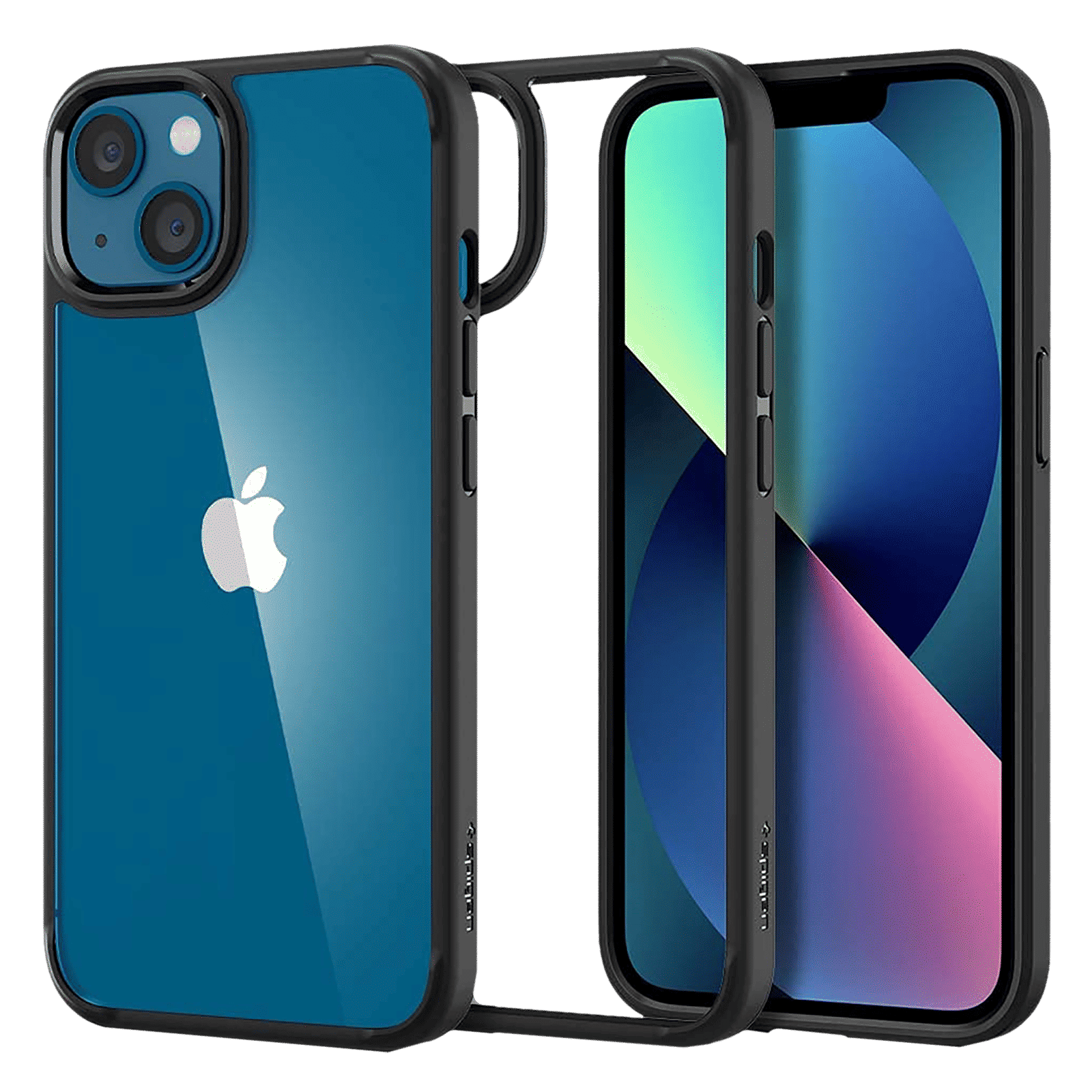 spigen Ultra Hybrid TPU & Polycarbonate Back Cover for Apple iPhone 13 Mini (Wireless Charging Compatible?, Matte Black)_1