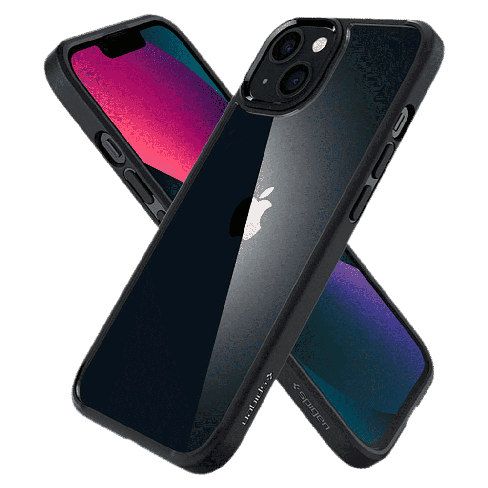 spigen Ultra Hybrid TPU & Polycarbonate Back Cover for Apple iPhone 13 Mini (Wireless Charging Compatible?, Matte Black)_9