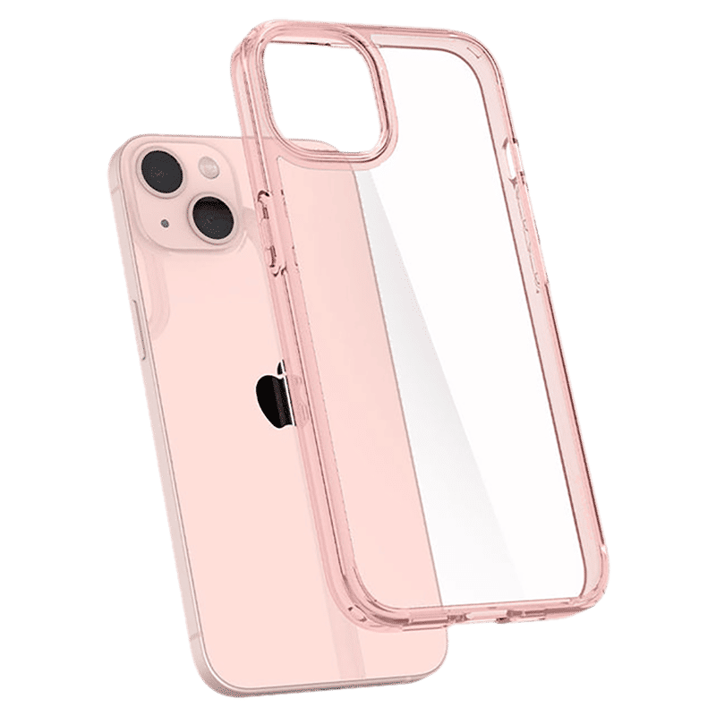 spigen Ultra Hybrid Polycarbonate Back Cover for Apple iPhone 13 Mini (Wireless Charging Compatible, Rose Crystal)_10