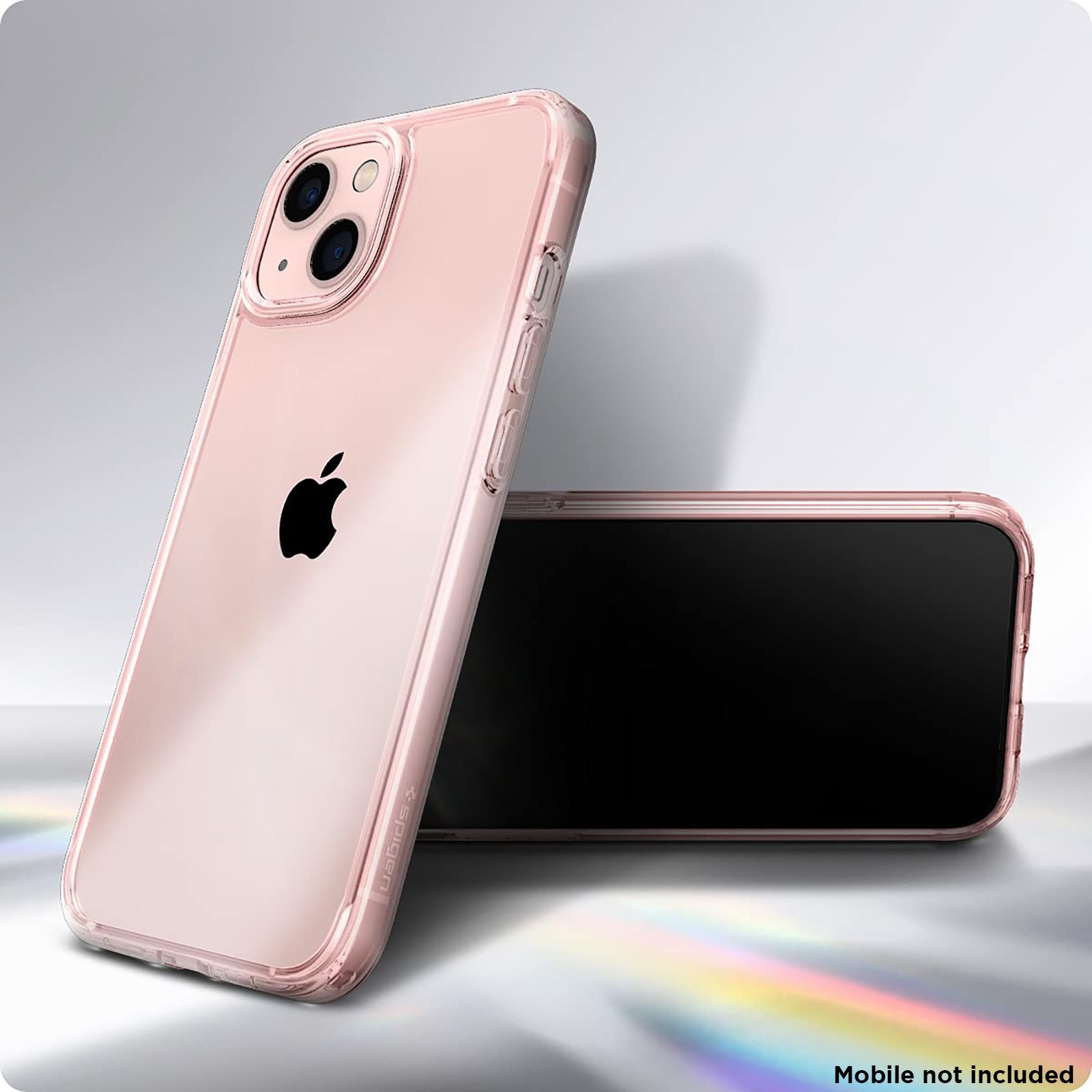 spigen Ultra Hybrid Polycarbonate Back Cover for Apple iPhone 13 Mini (Wireless Charging Compatible, Rose Crystal)_5