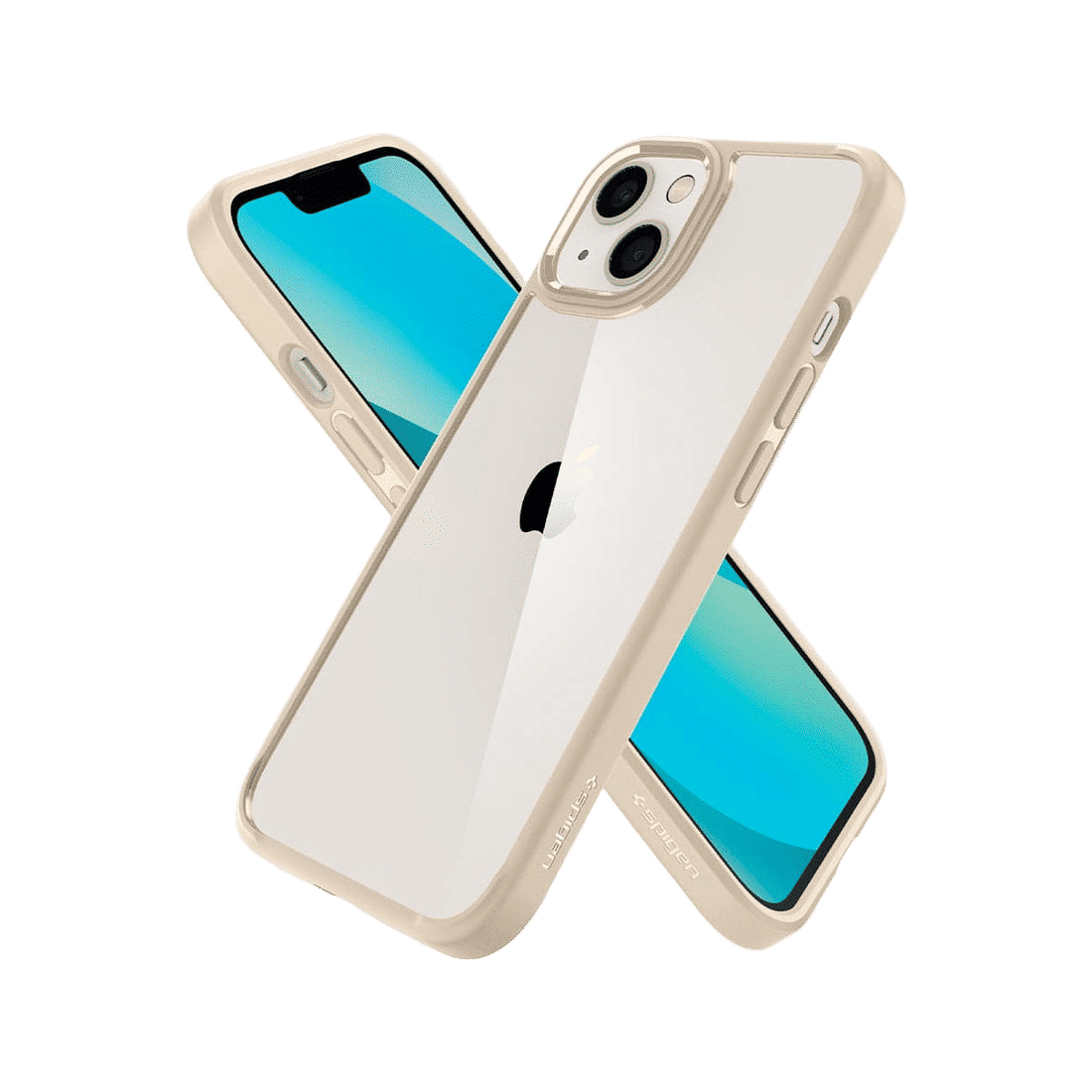 spigen Ultra Hybrid TPU and Polycarbonate Back Cover for Apple iPhone 13 Mini (Air Cushion Technology, Sand Beige)_9