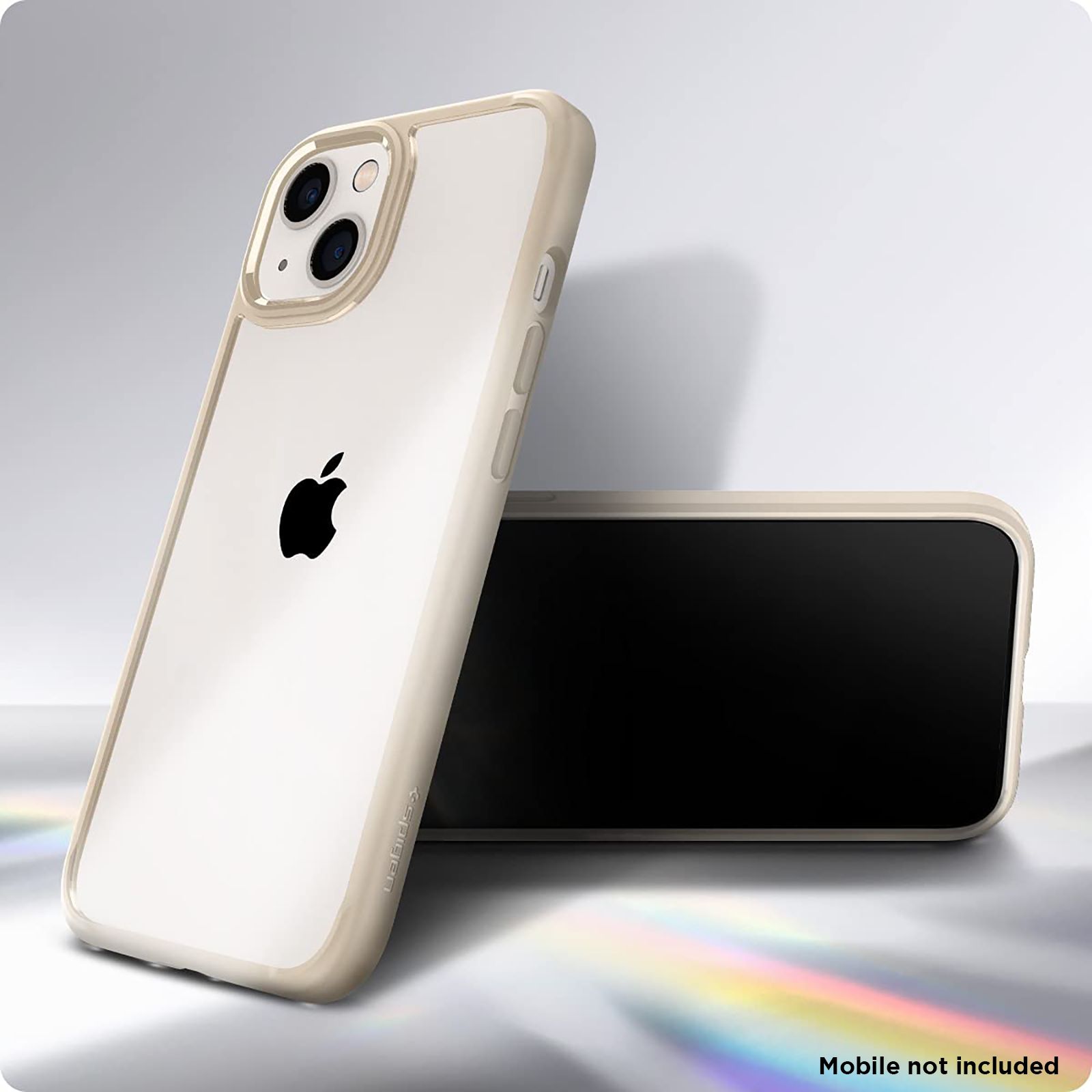 spigen Ultra Hybrid TPU and Polycarbonate Back Cover for Apple iPhone 13 Mini (Air Cushion Technology, Sand Beige)_5