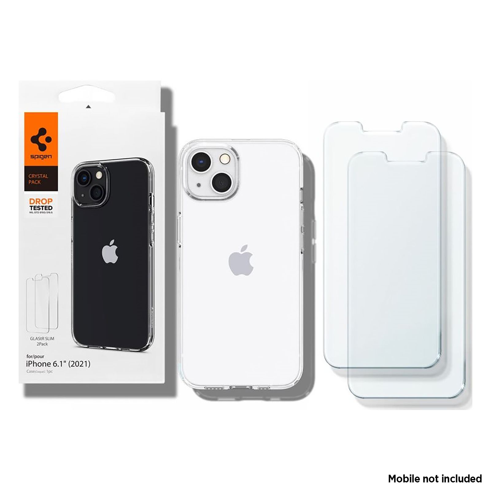 spigen Crystal Pack TPU Back Cover for Apple iPhone 13 (Camera Protection, Crystal Clear)_5