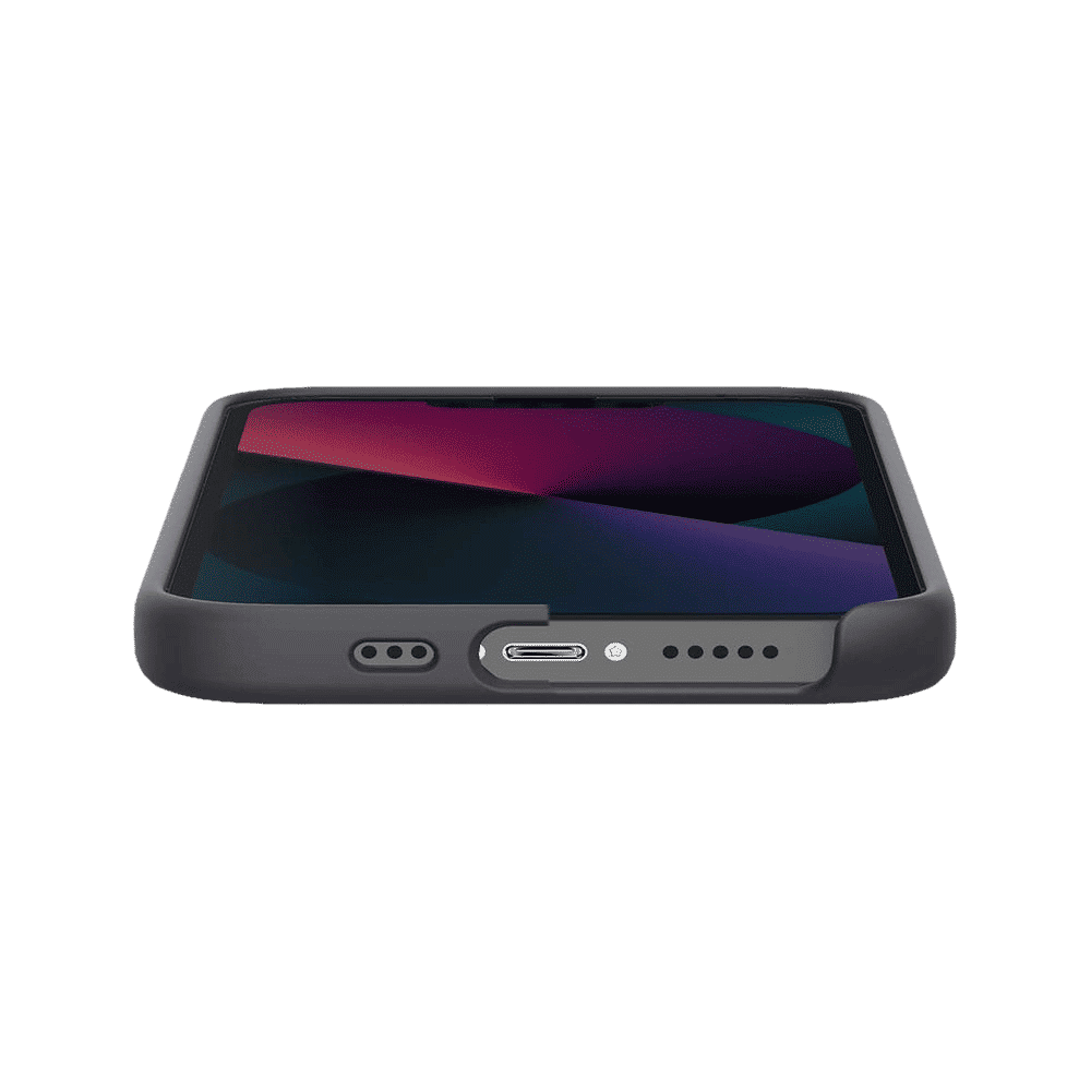 spigen Soft Silicone Back Cover for Apple iPhone 13 (Microfibre Lining, Black)_7