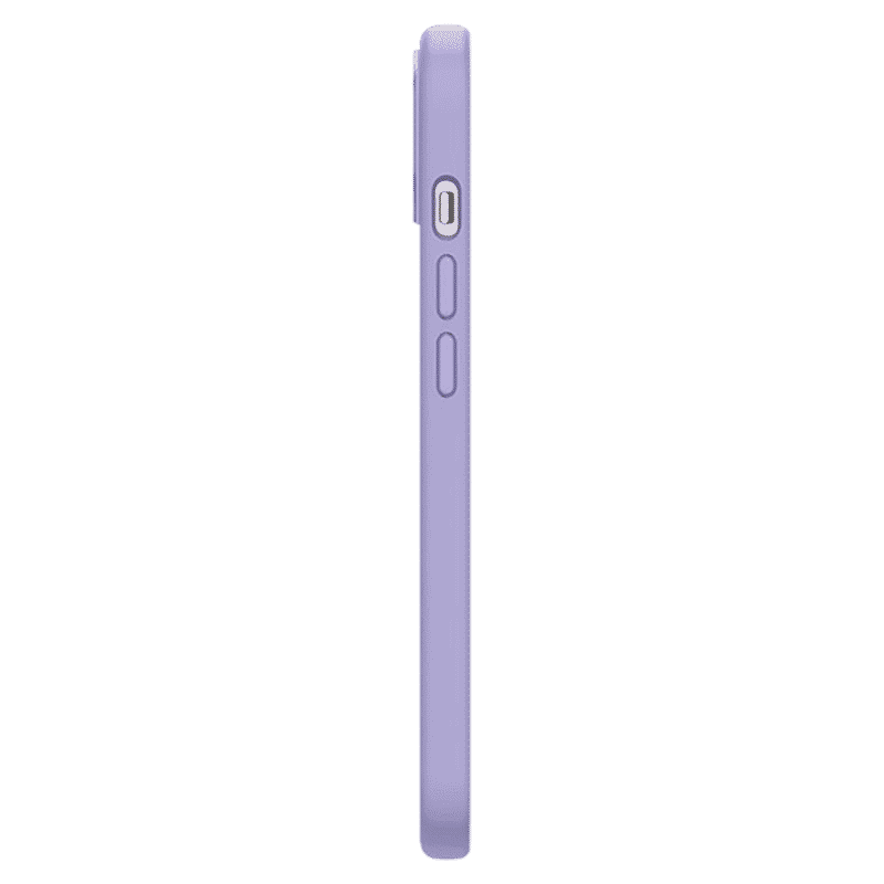 spigen Silicone Fit Soft Silicone Back Cover for Apple iPhone 13 (Air Cushion Technology, Iris Purple)_14